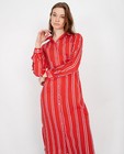 Robes - Robe rouge rayée Karen Damen
