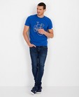 Blauw T-shirt met print Baptiste - fiets - Baptiste