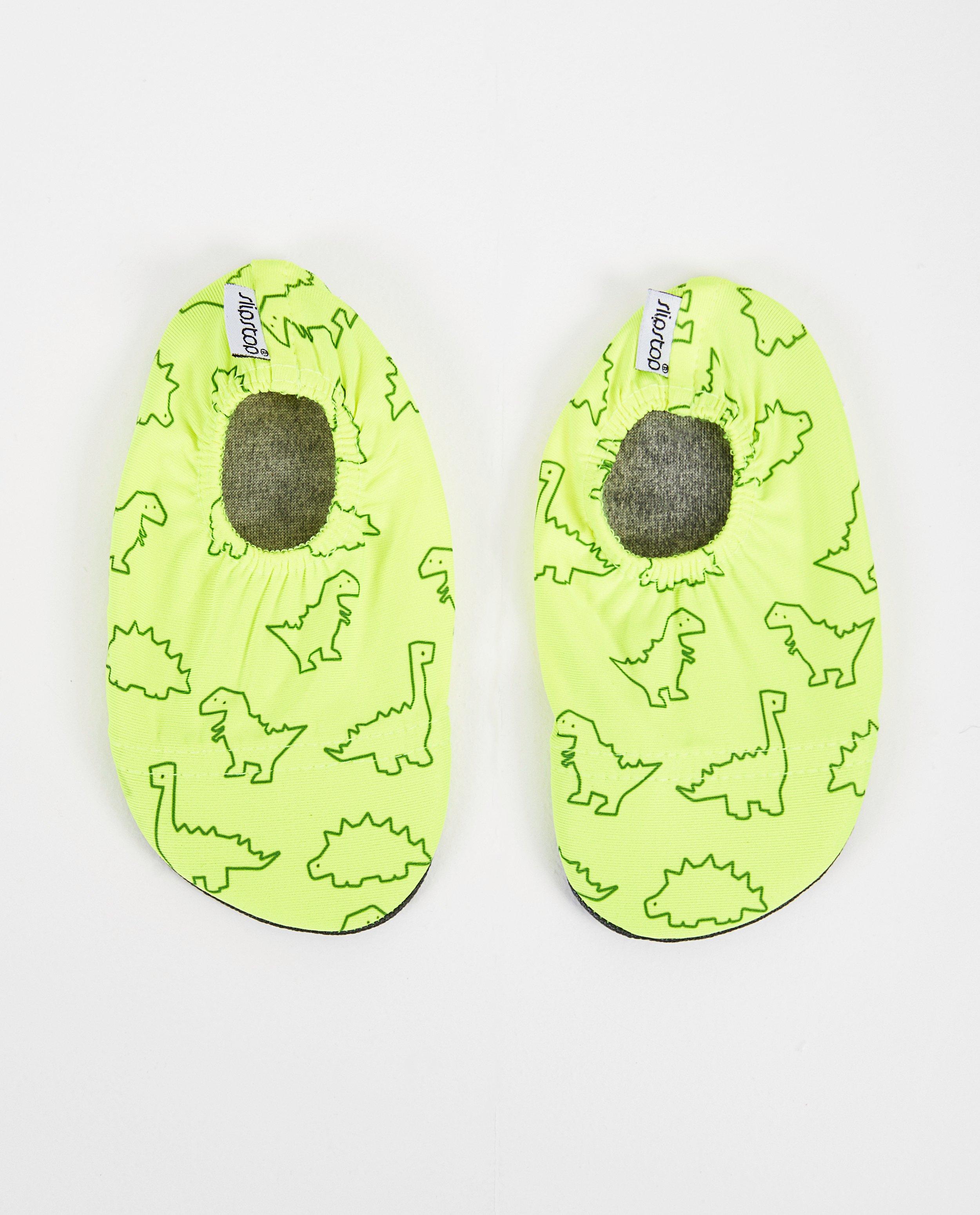 Gele antislip schoentjes Slipstop - met print - Slipstop