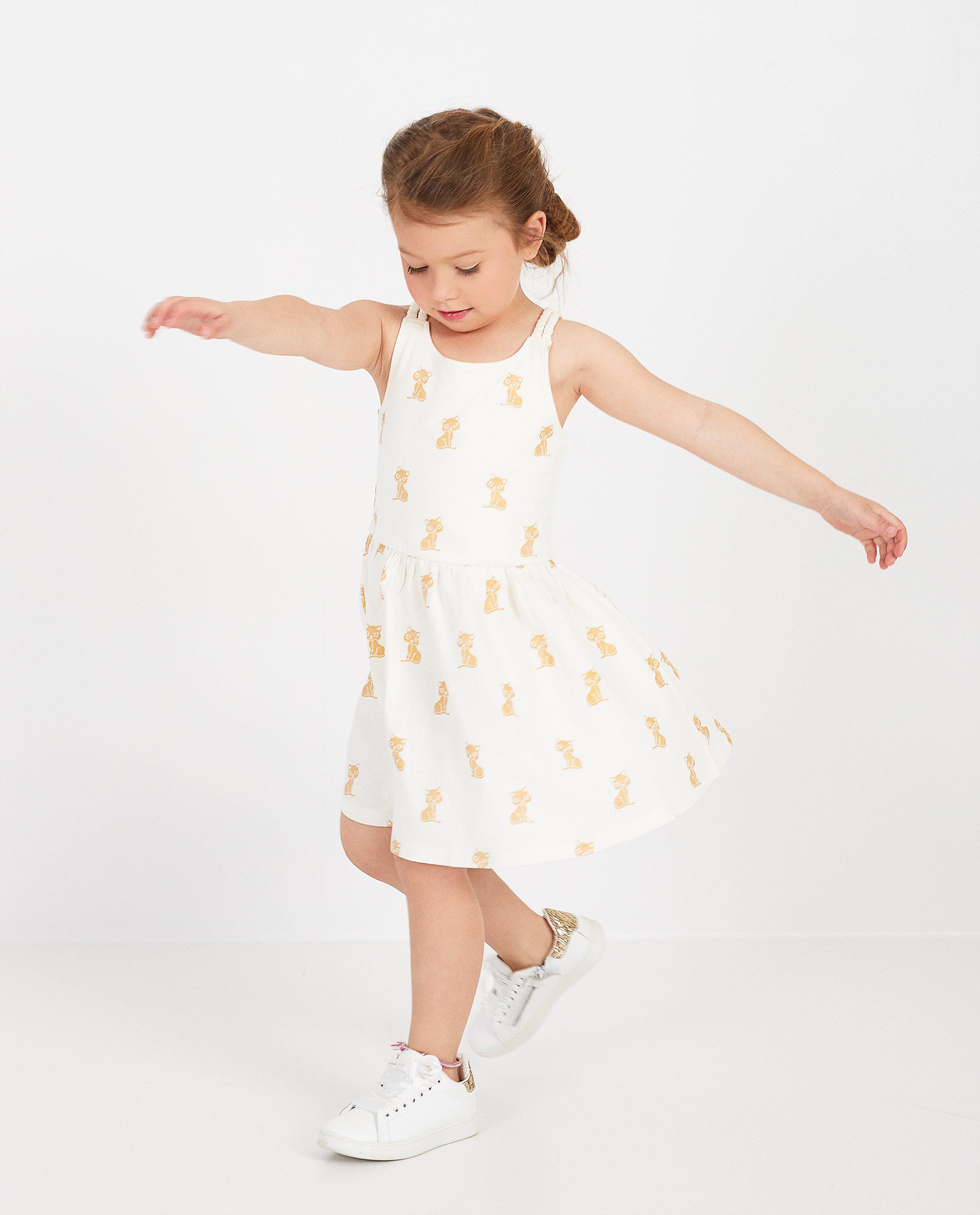Robe blanche, imprimé BESTies - imprimé intégral - Besties