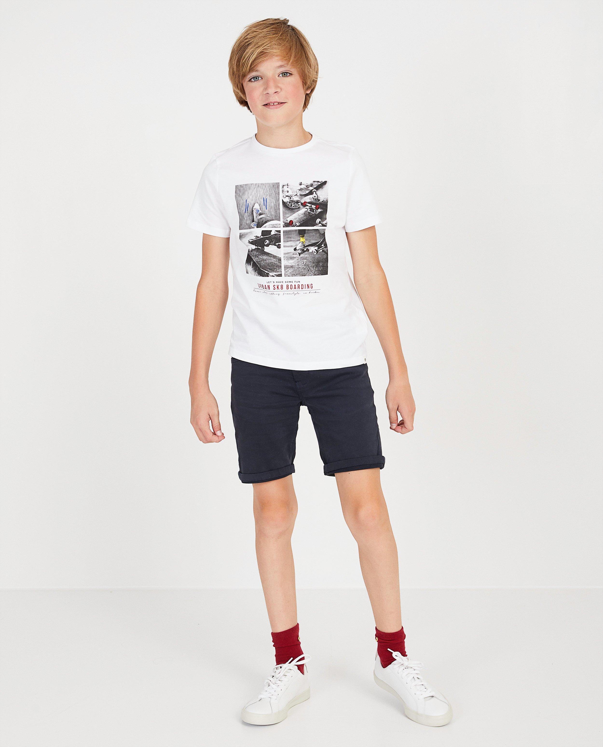 Organic sweat denim bermuda, 7-14 jaar - stretch - JBC
