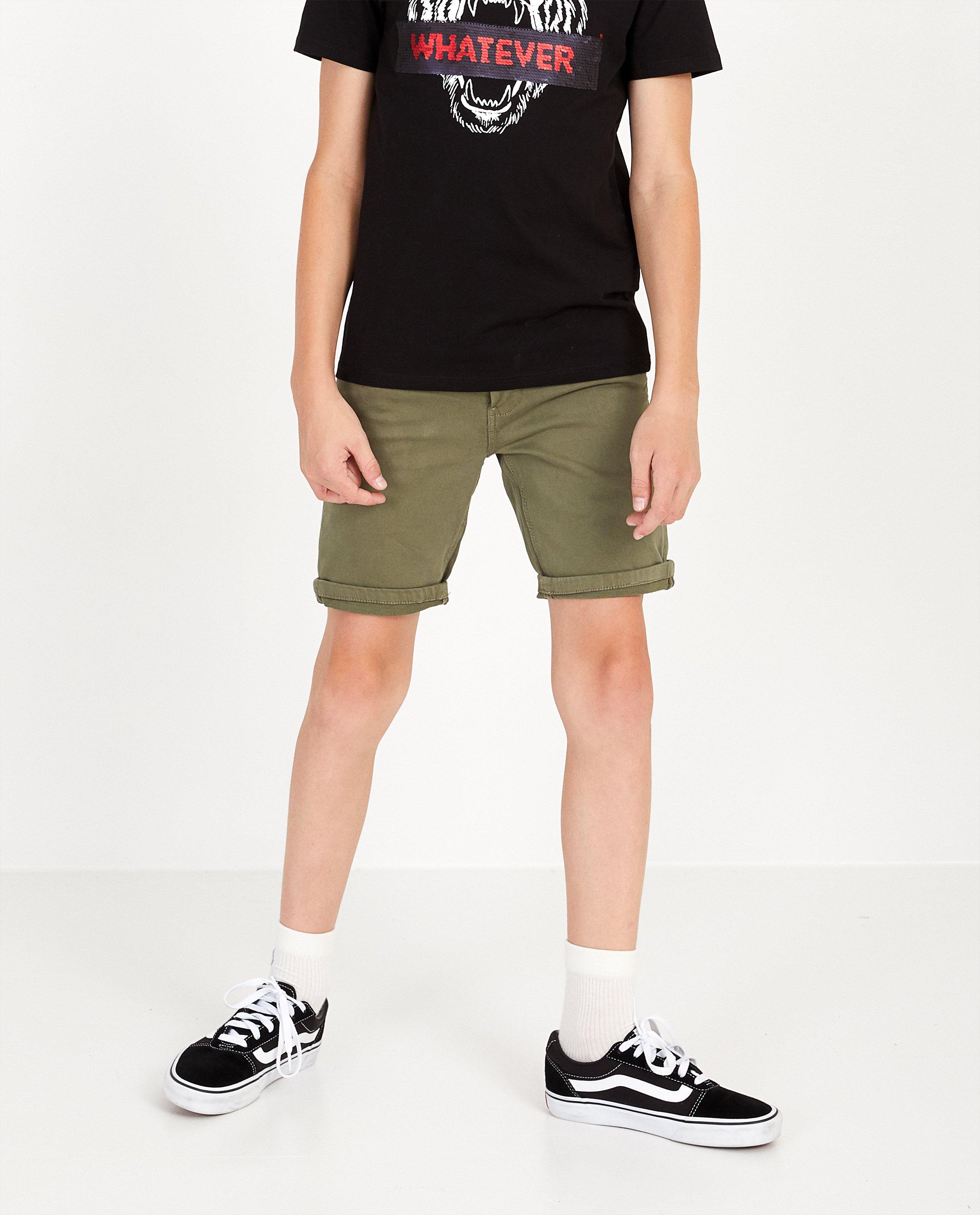 Shorts - Bermuda en sweat denim, 7-14 ans