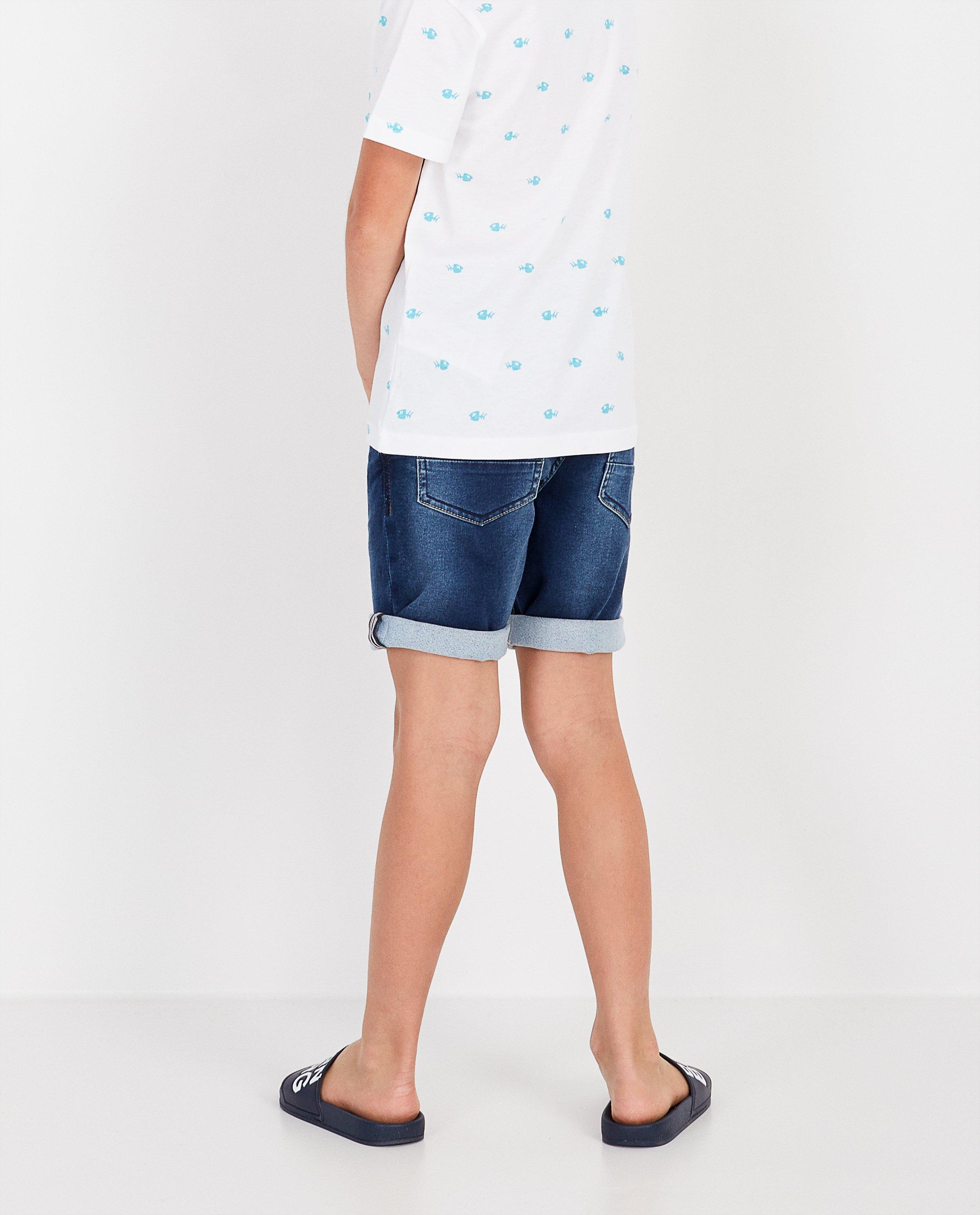 Shorts - Short en sweat denim Simon, 7-14 ans