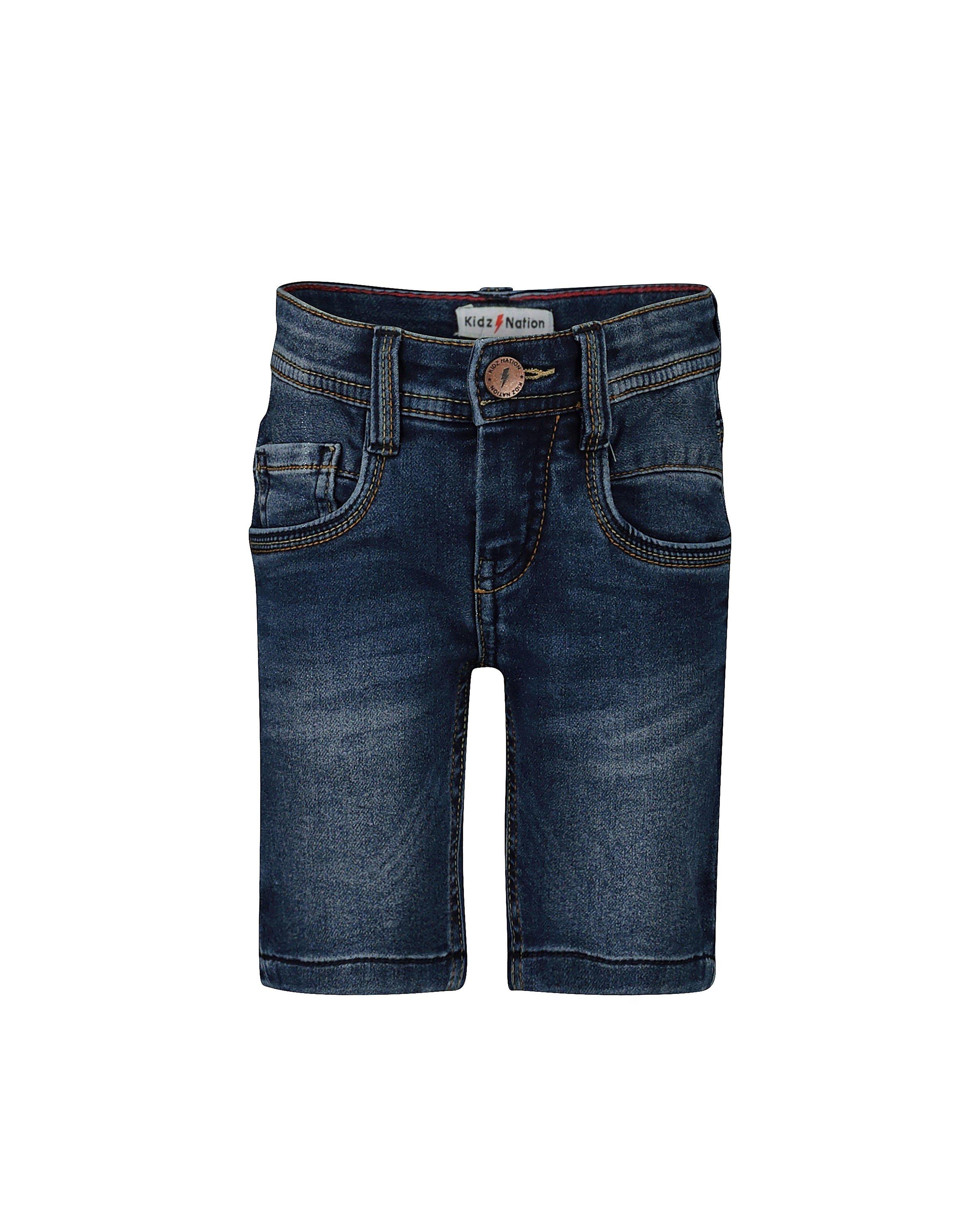 Short en sweat denim Simon, 2-7 ans - en bleu - JBC