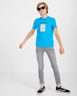 Blauw T-shirt met print BESTies - speelplein - Besties