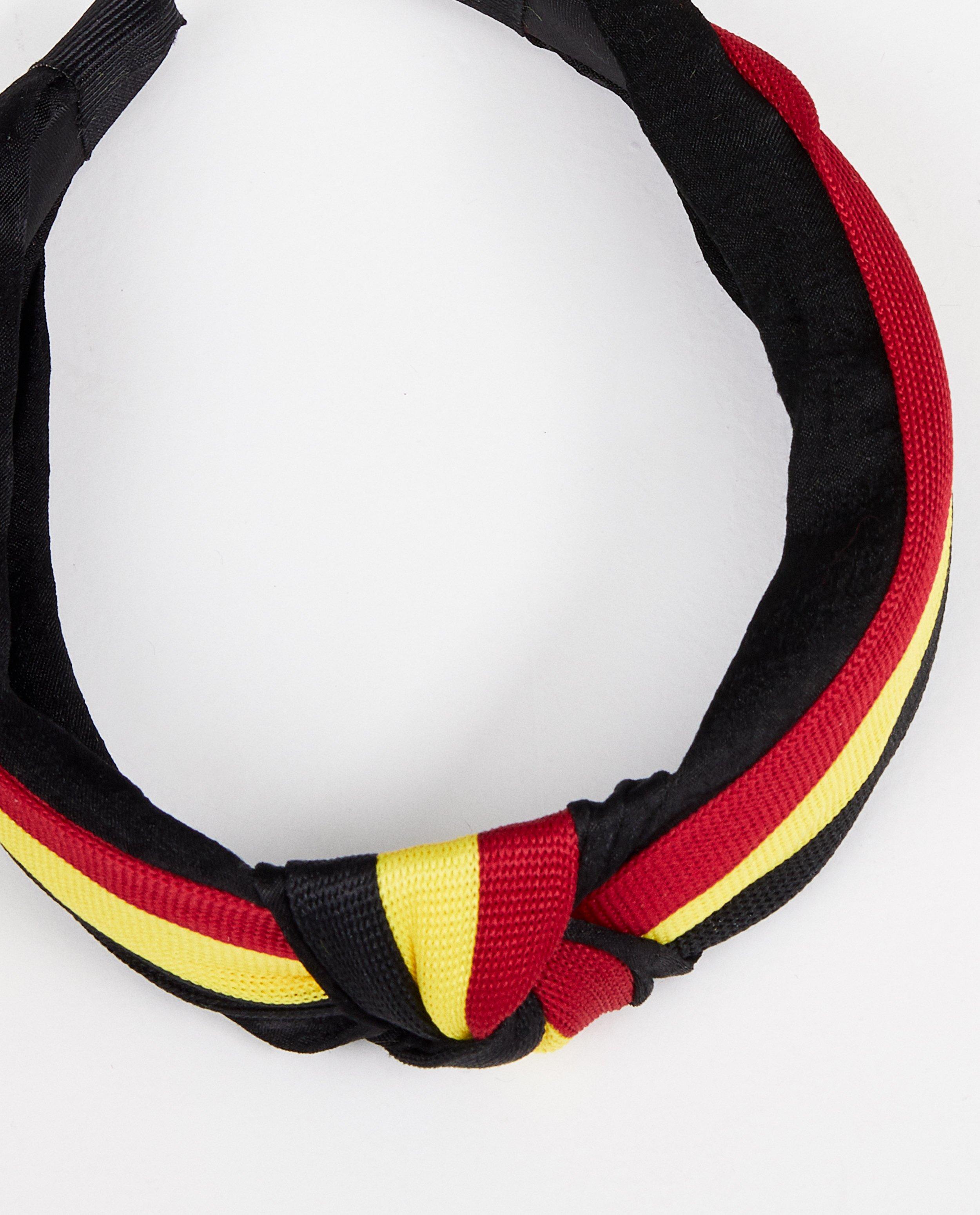 Breigoed - Kids haarband in zwart, geel en rood