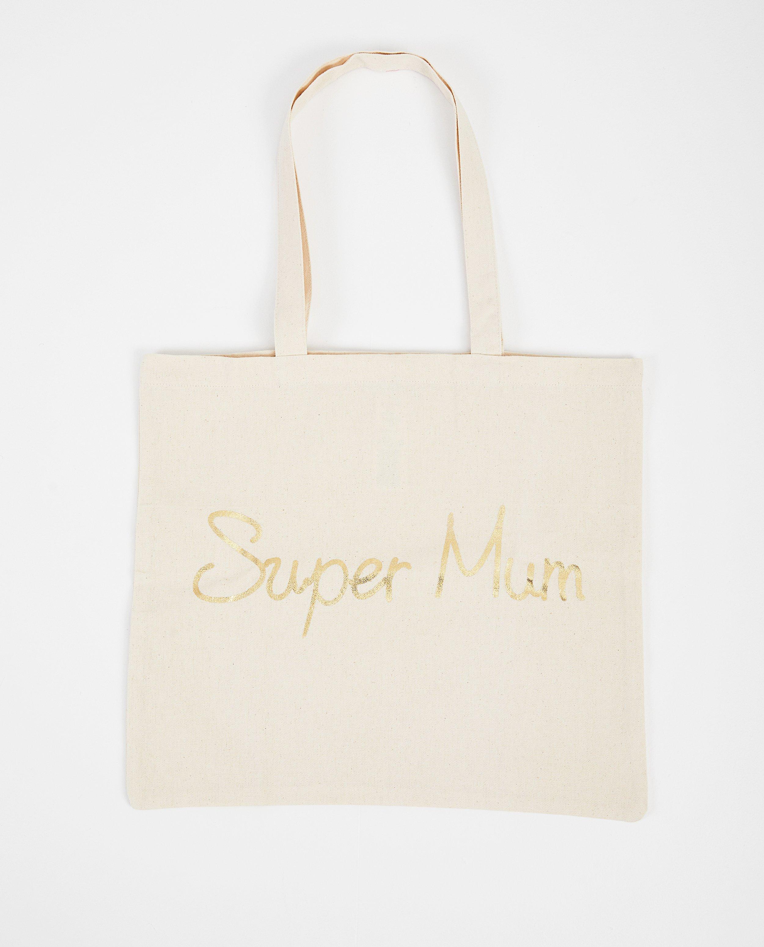 Beige Super Mum tas Pieces