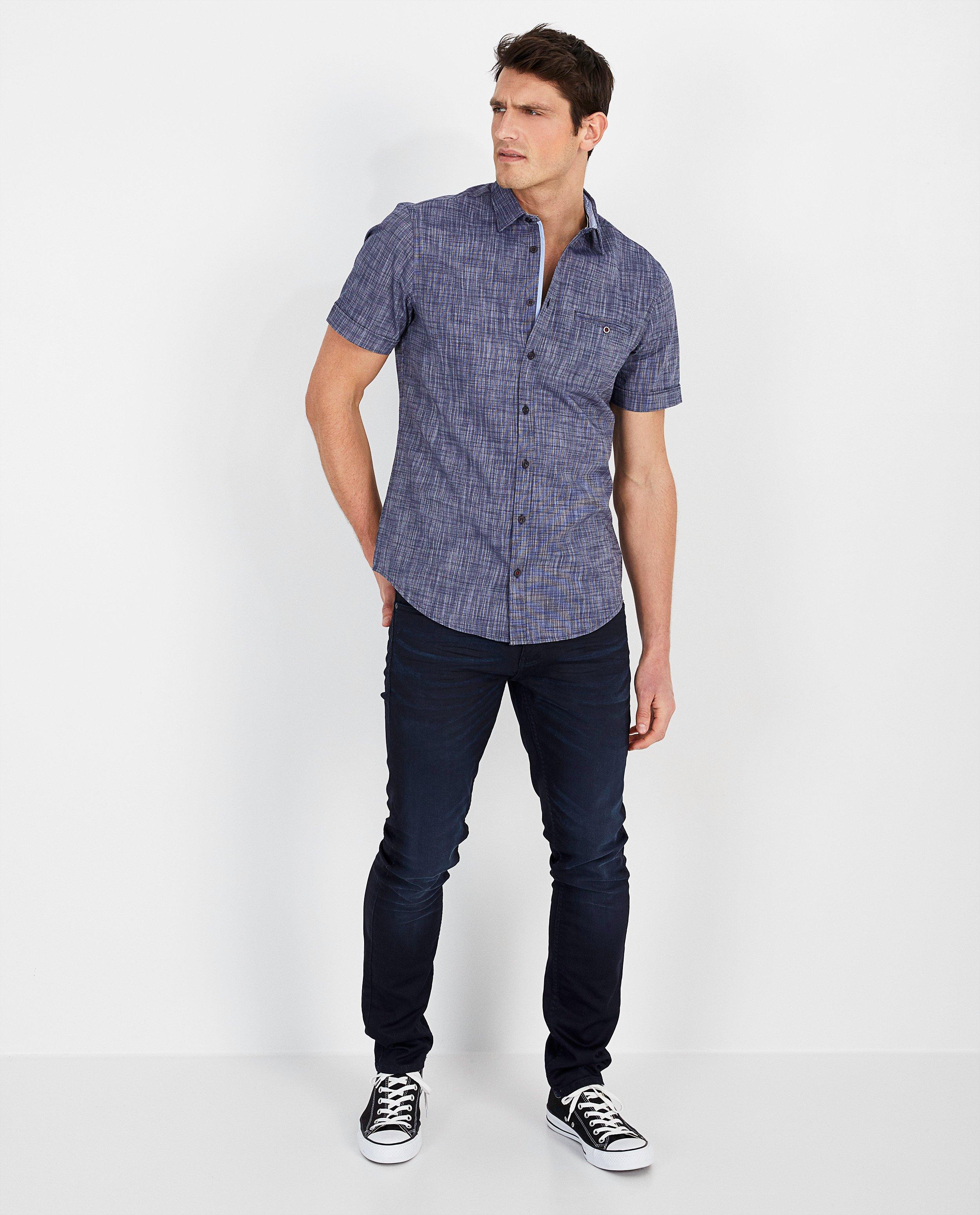 Donkergrijs hemd met korte mouwen - Product Detail - donkergrijs - afbeelding nummer 1