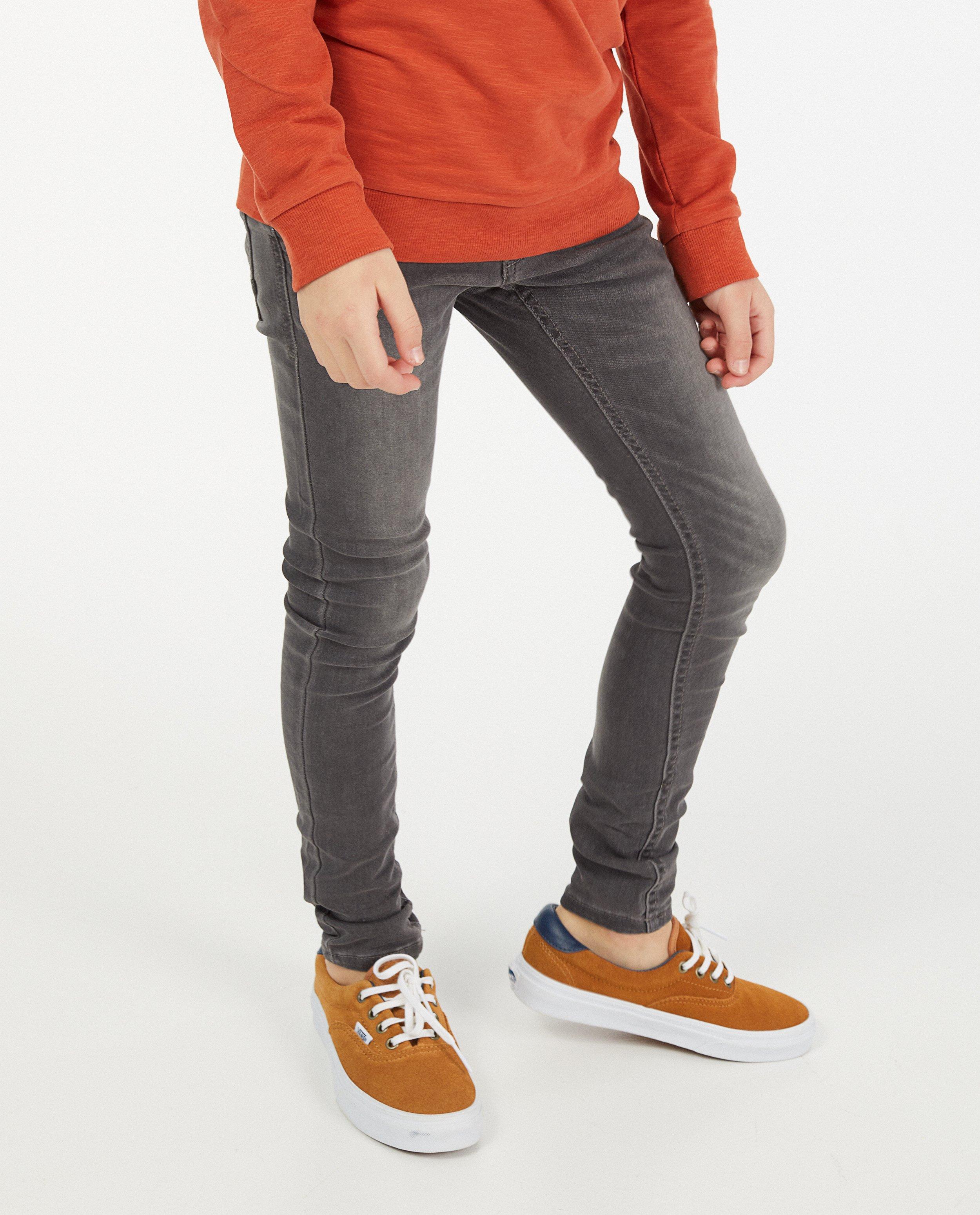 Jeans - Grijze superskinny Noah, 7-14 jaar