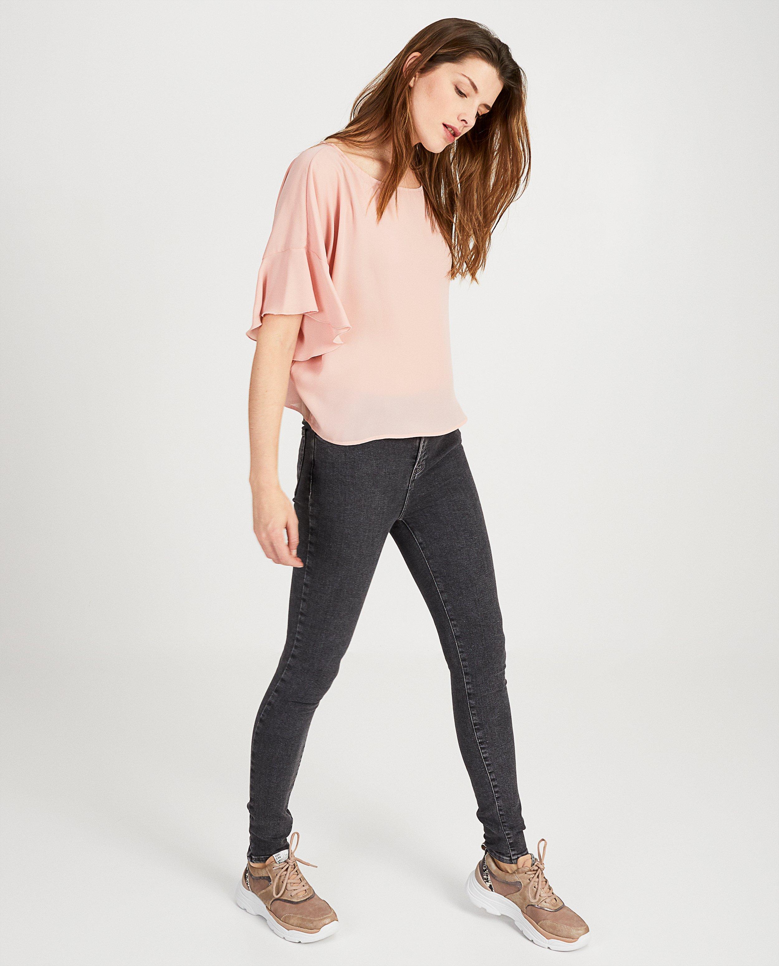 Blouse met boothals Ella Italia - en volantmouwen - Ella Italia