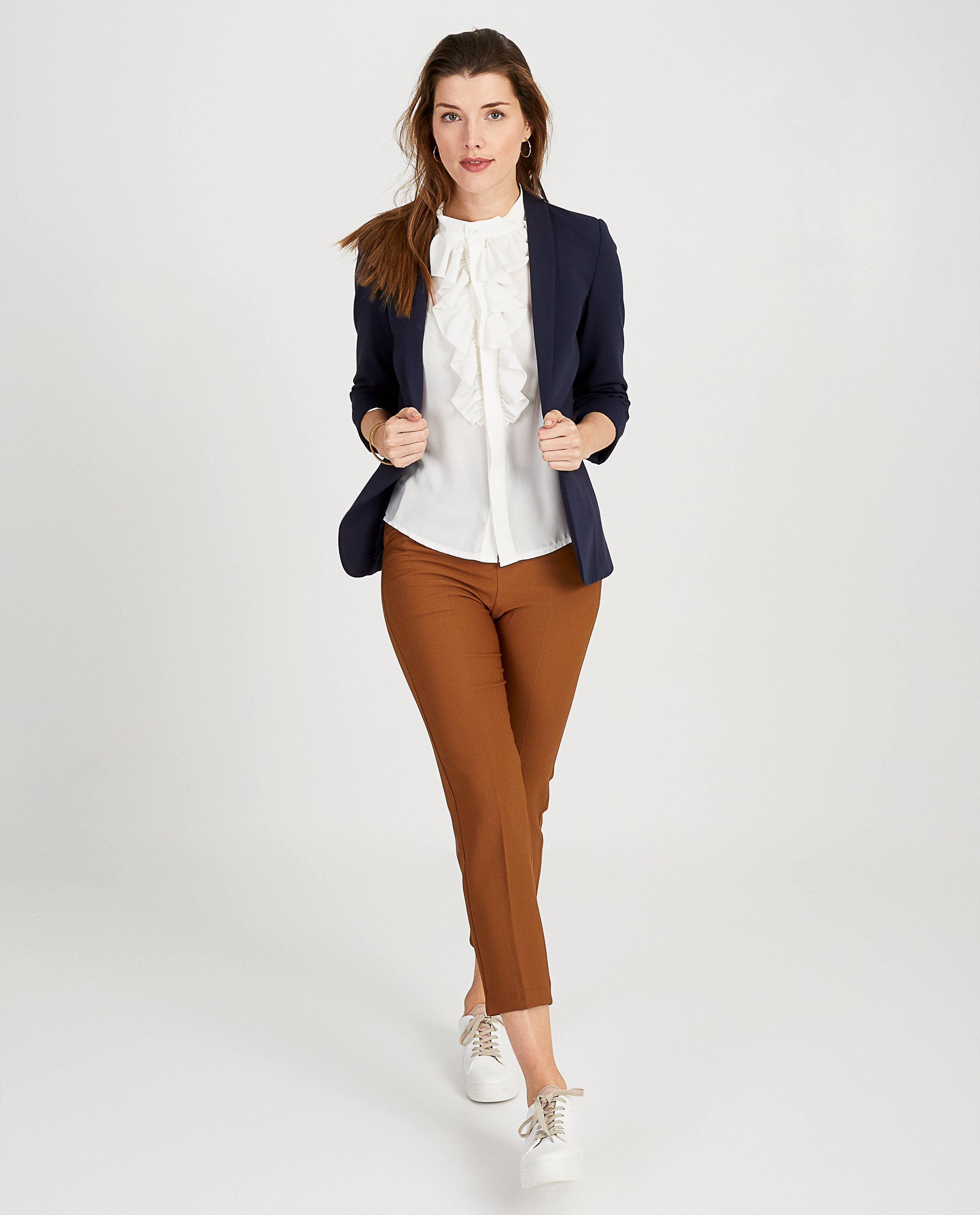 Wit hemd met ruches Ella Italia - Product Detail - wit - afbeelding nummer 1
