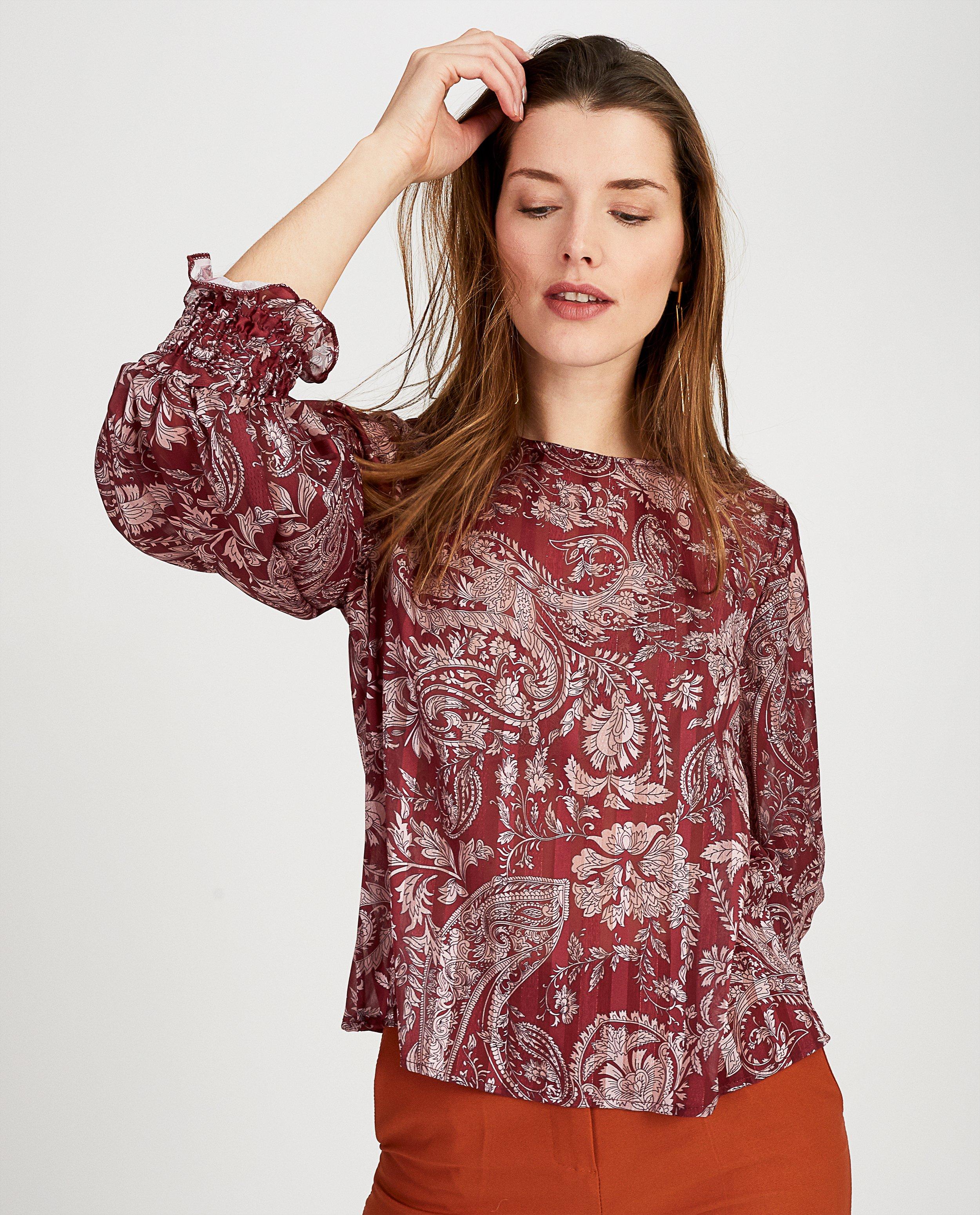Hemden - Bordeaux blouse Ella Italia