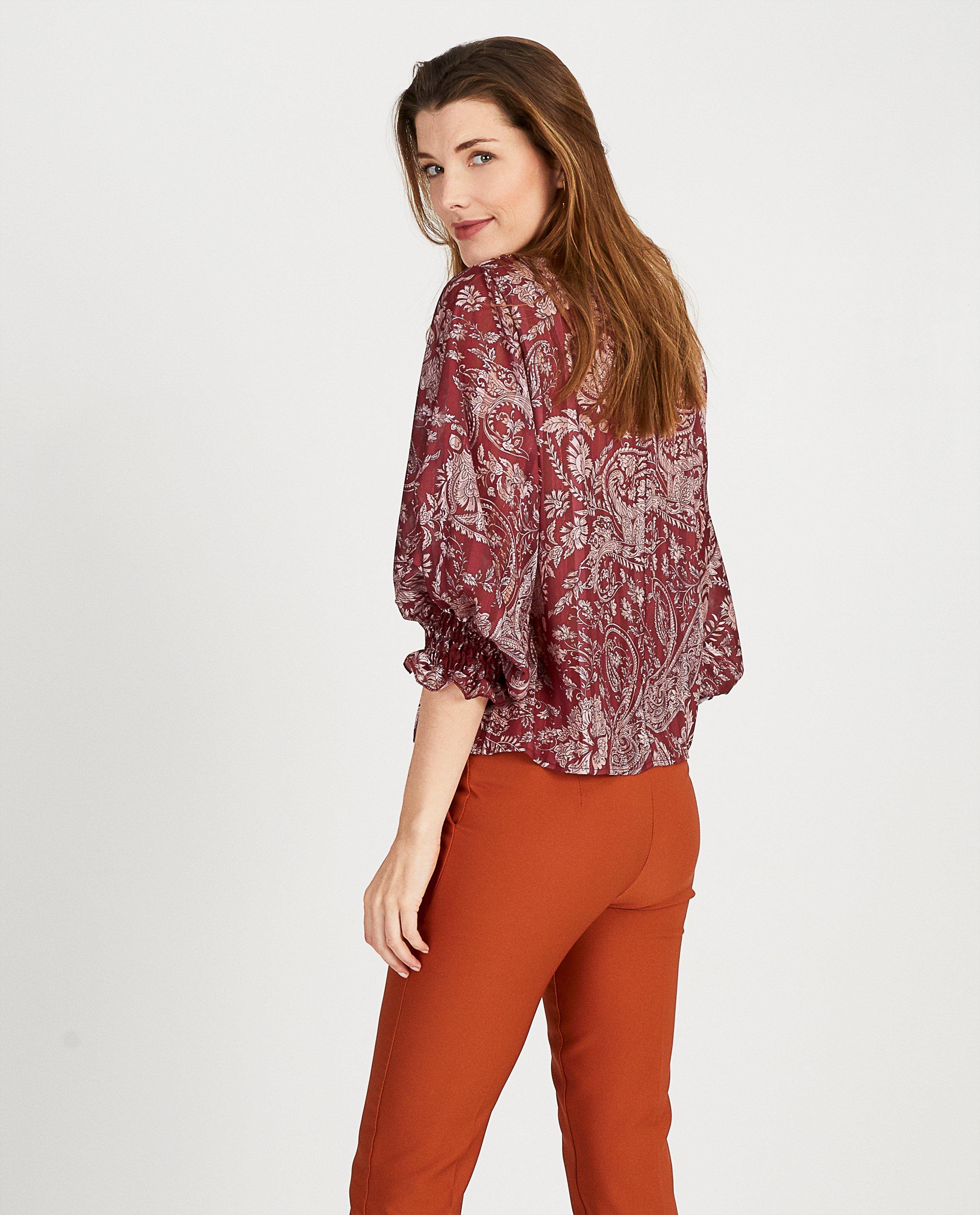 Hemden - Bordeaux blouse Ella Italia
