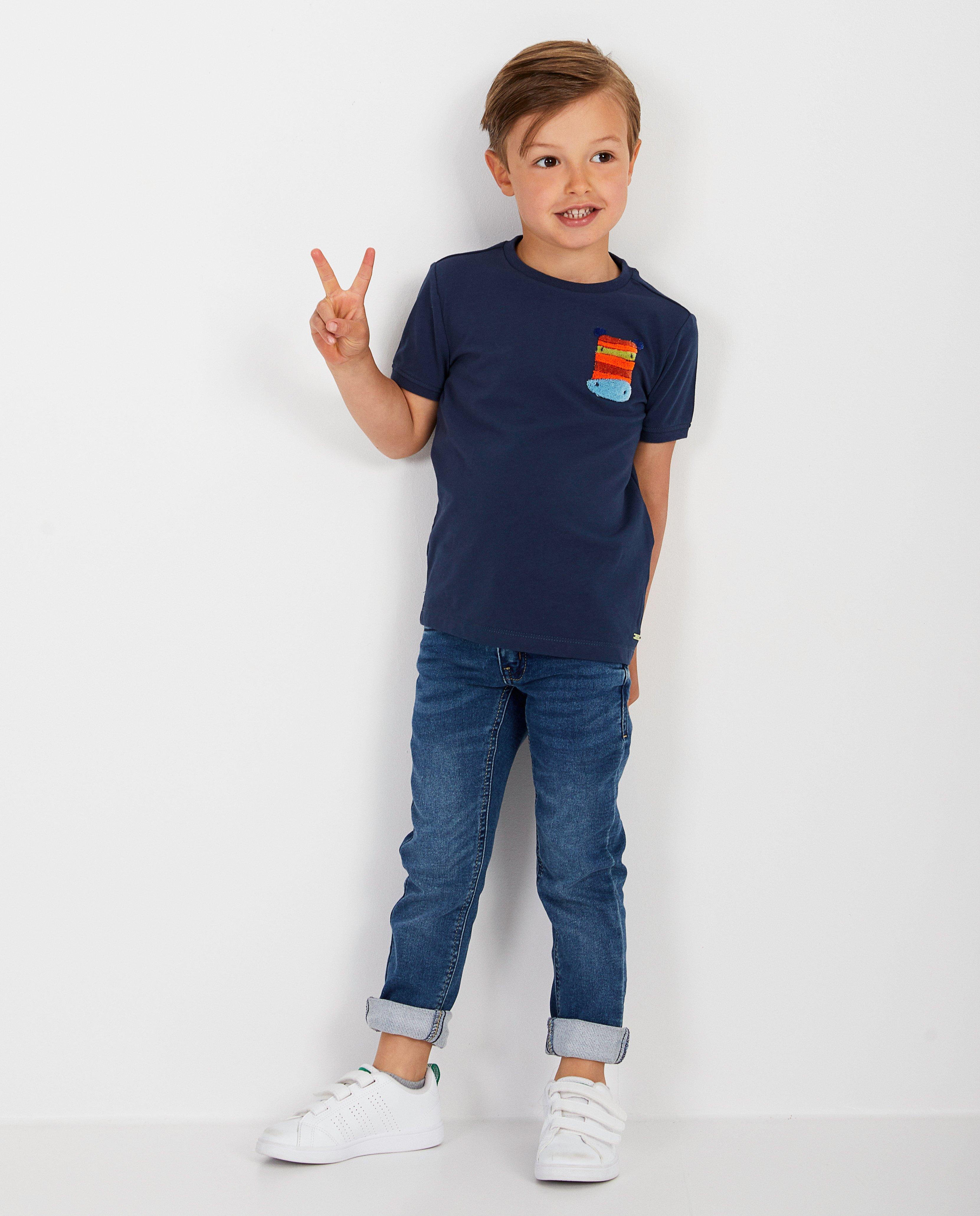T-shirt bleu à imprimé Maya - stretch - Maya