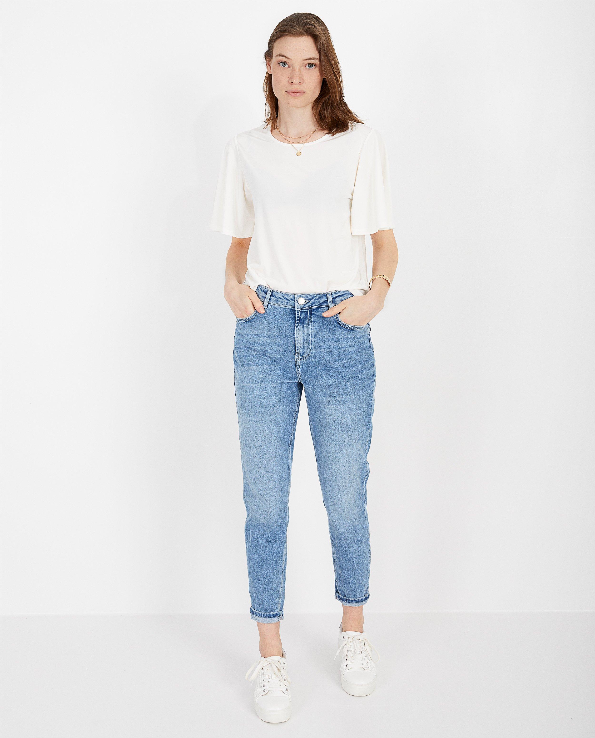 Wit T-shirt Marylène Madou - met mouwdetail - Marylène Madou