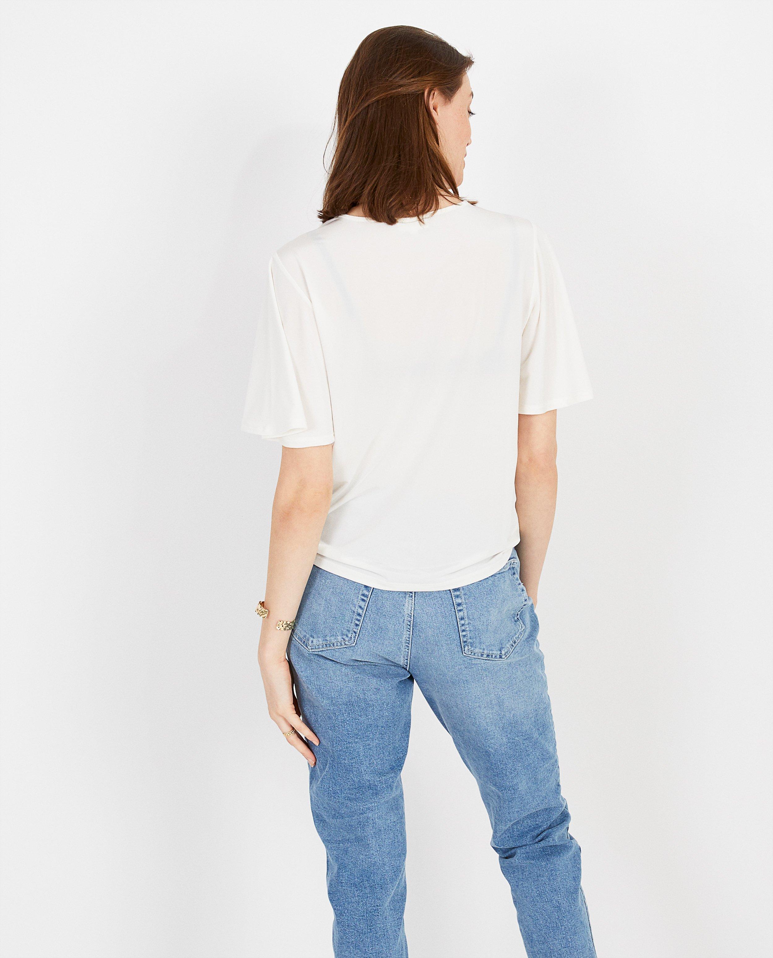 T-shirts - Wit T-shirt Marylène Madou