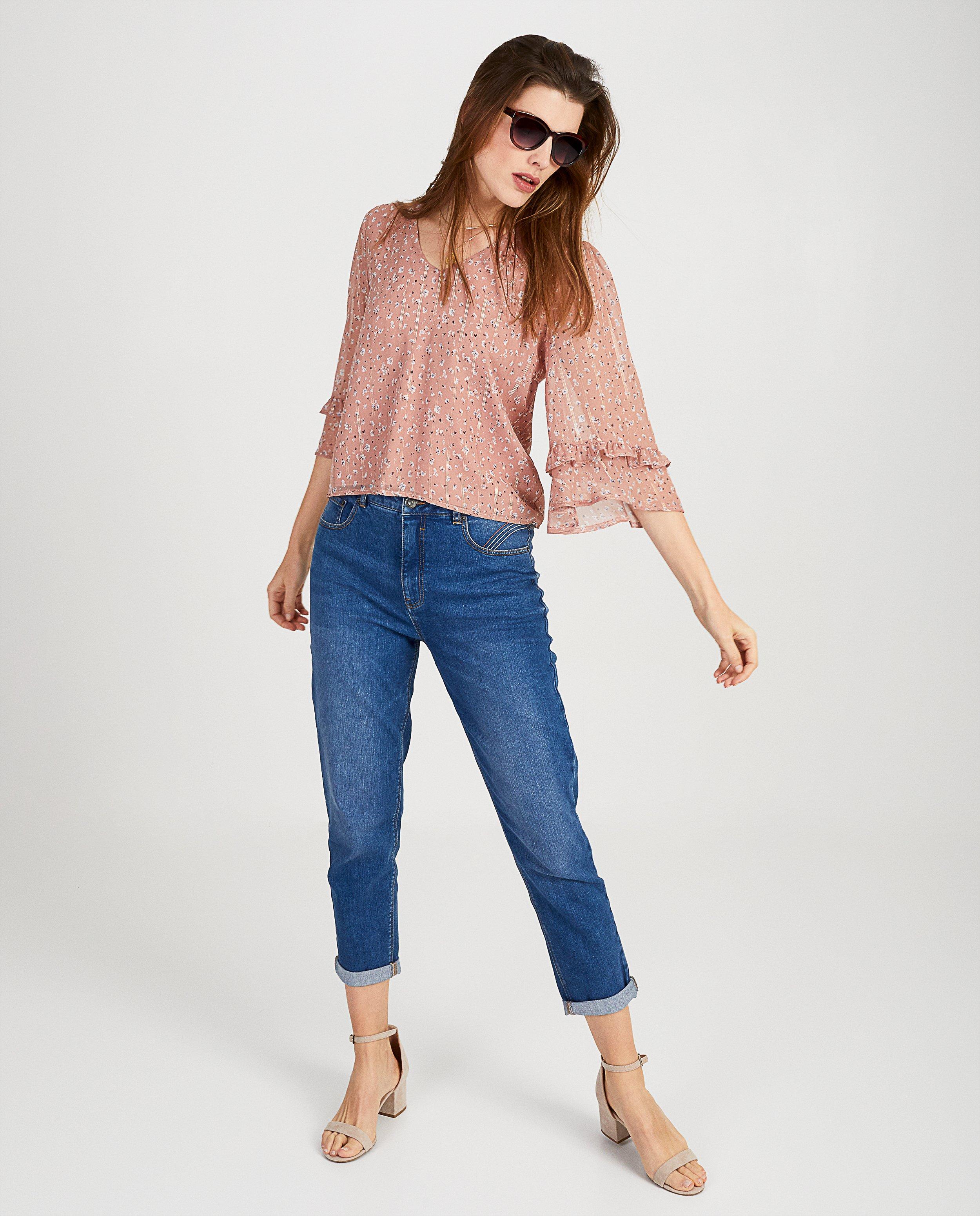 Roze blouse met print Ella Italia - null - Ella Italia