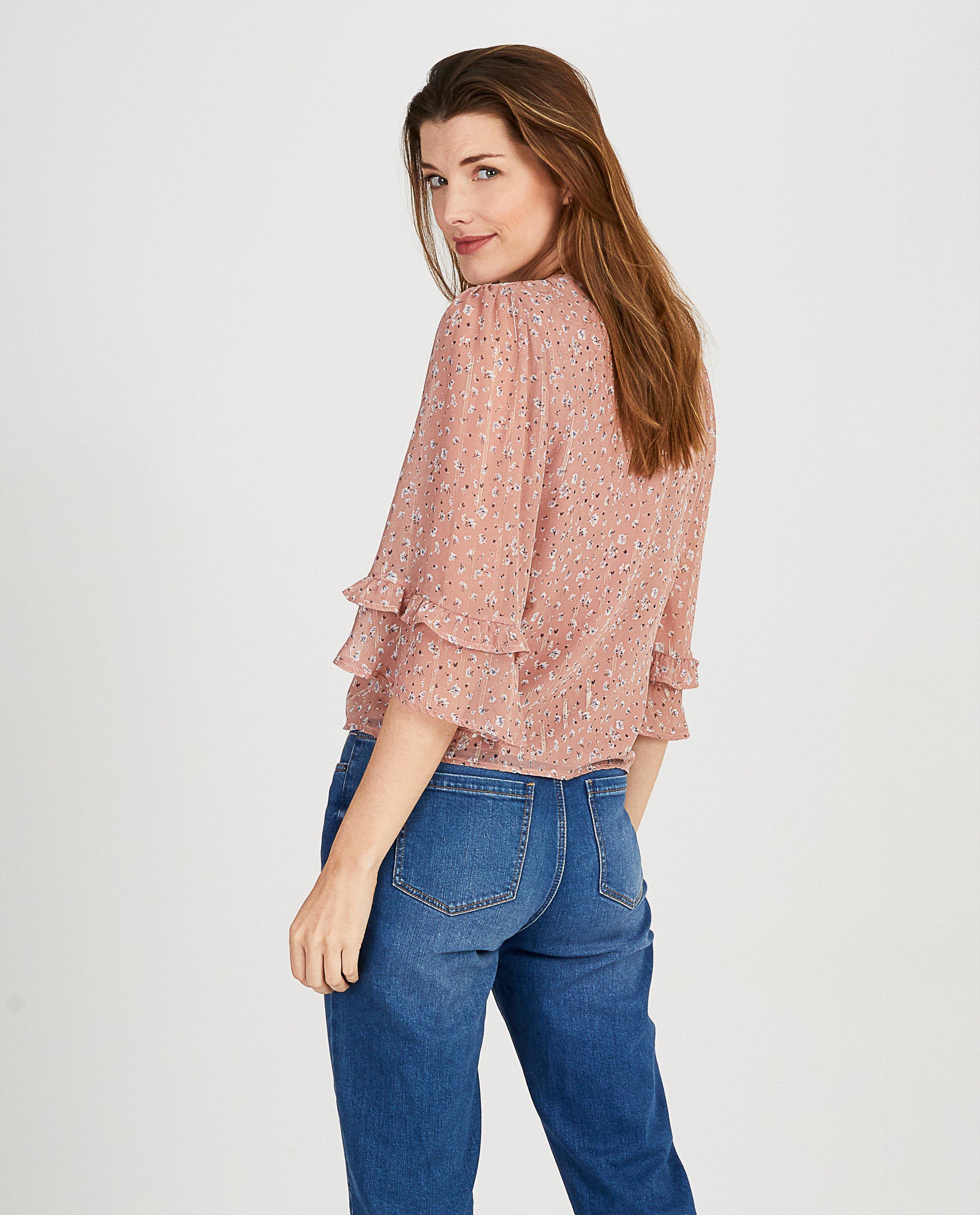 Hemden - Roze blouse met print Ella Italia