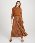Pull brun en fin tricot - contient du mohair - Ella Italia