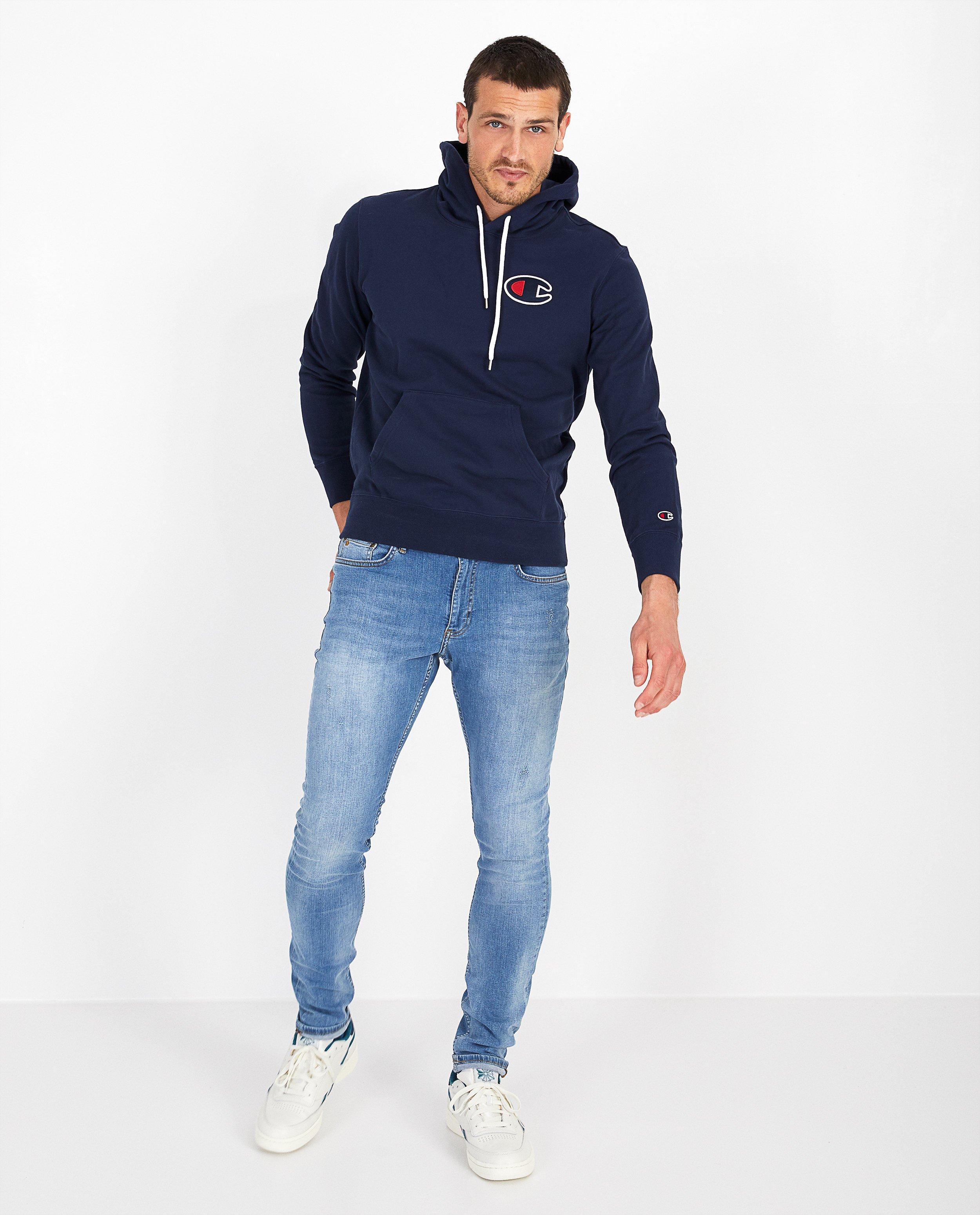 Hoodie gris Champion - avec écusson - Champion