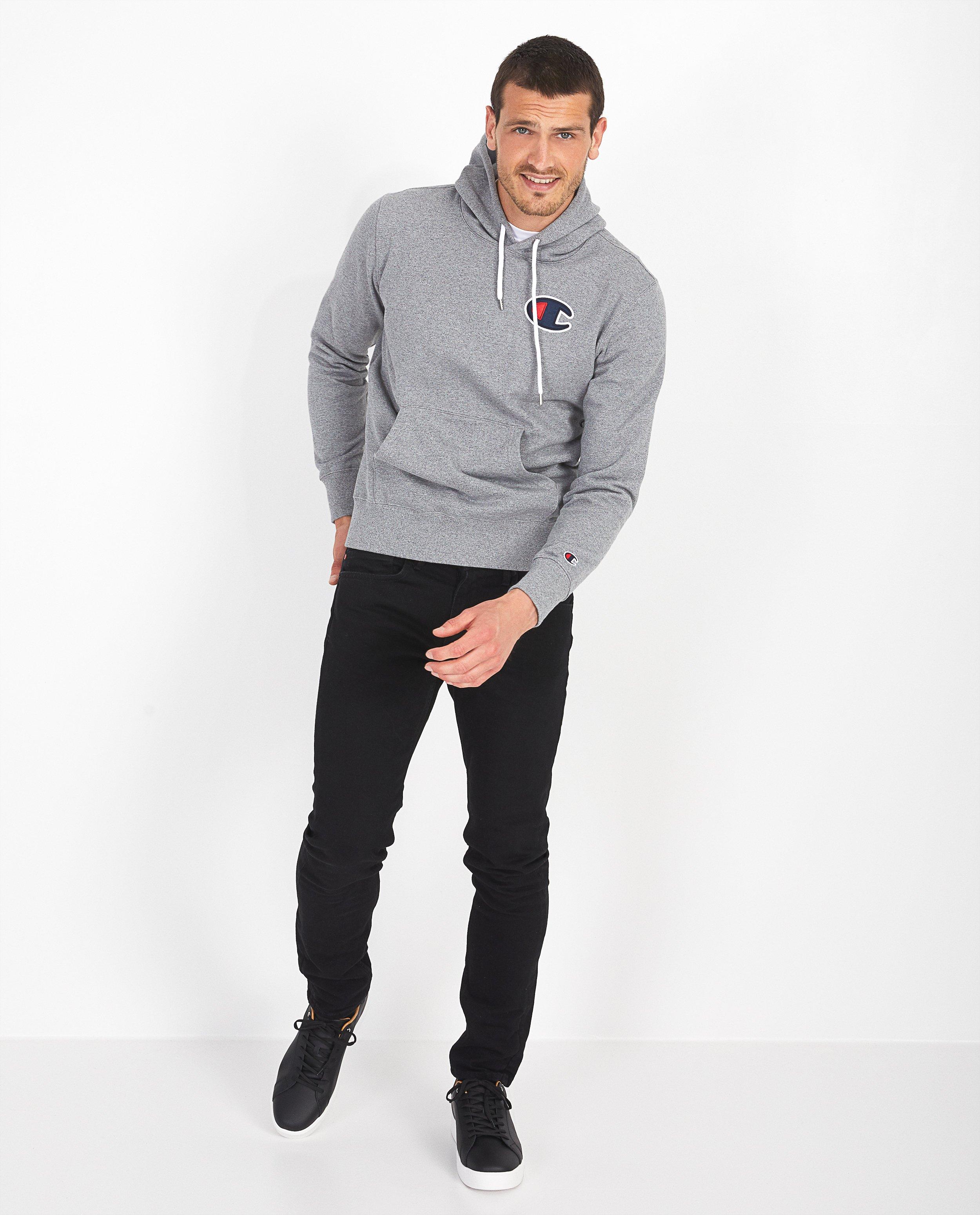 Hoodie gris Champion - avec écusson - Champion