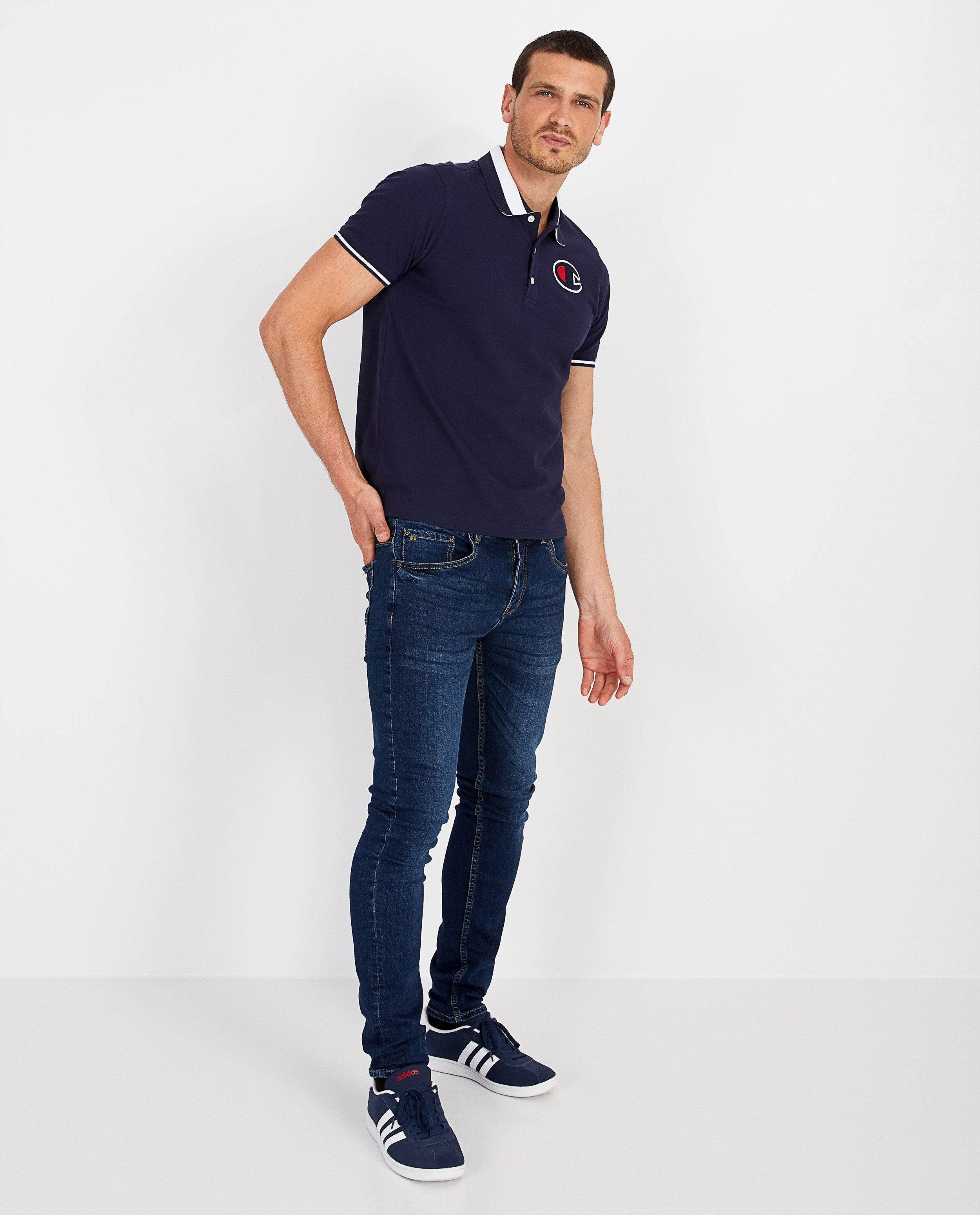 Polo blanc Champion - et bleu - Champion