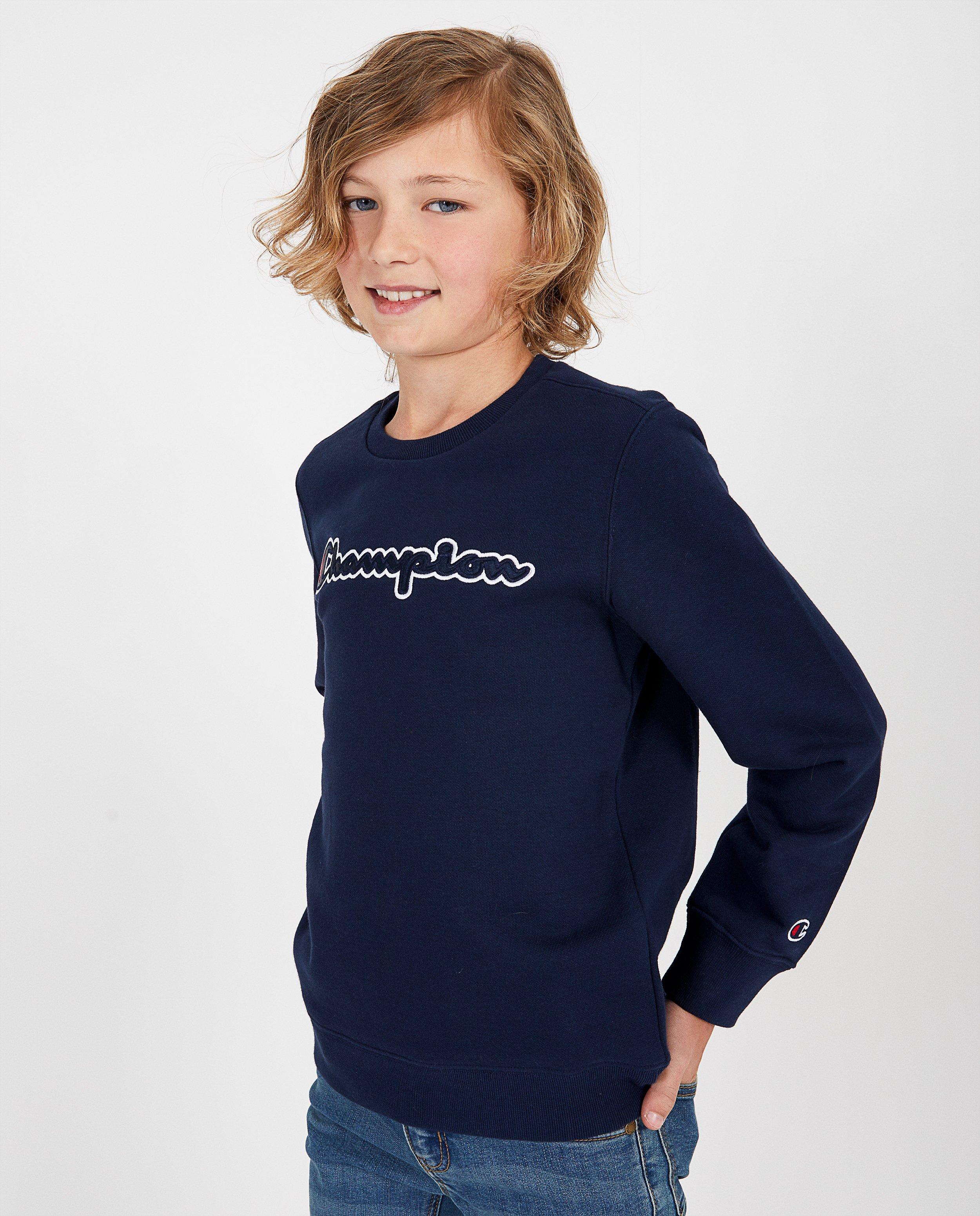 Blauwe sweater Champion - met opschrift - Champion