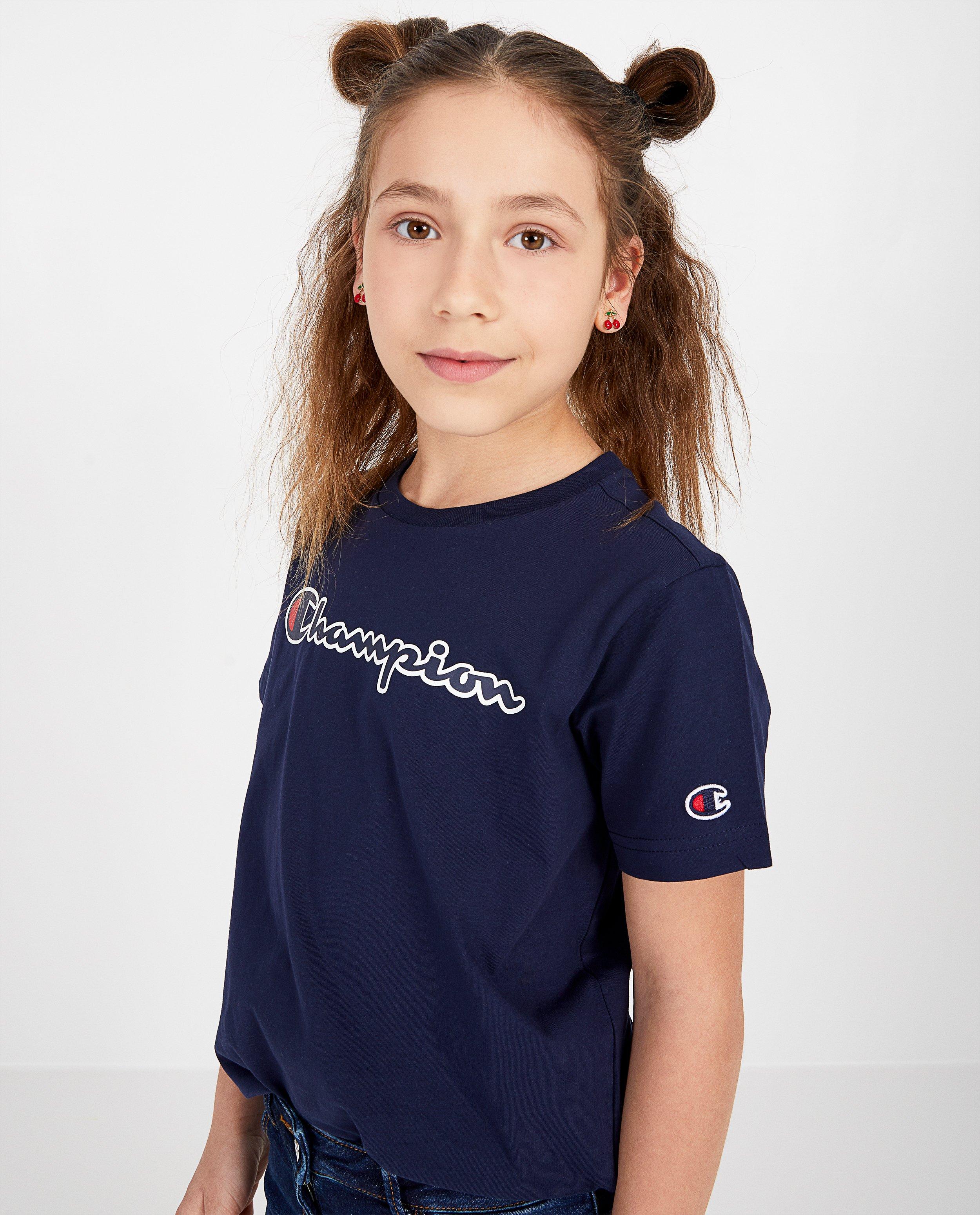 T-shirt bleu Champion - à inscription - Champion