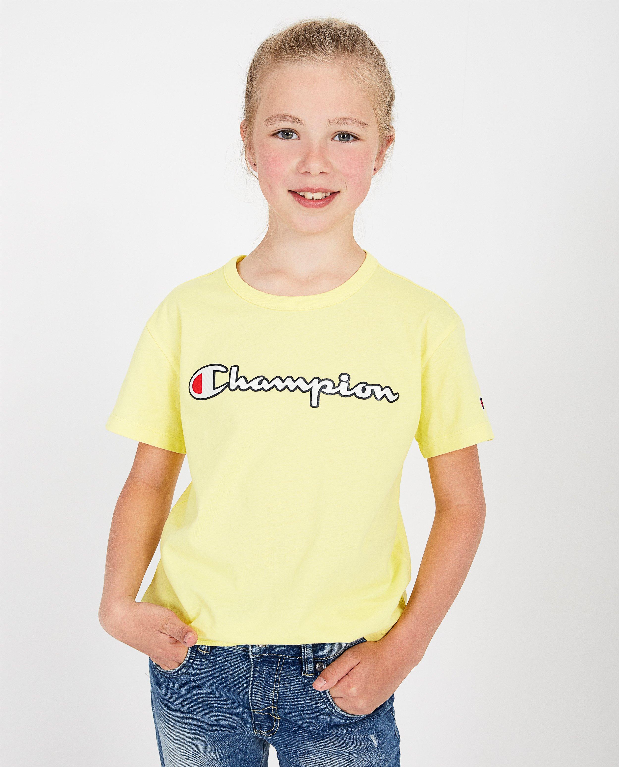 Geel T-shirt Champion - met opschrift - Champion