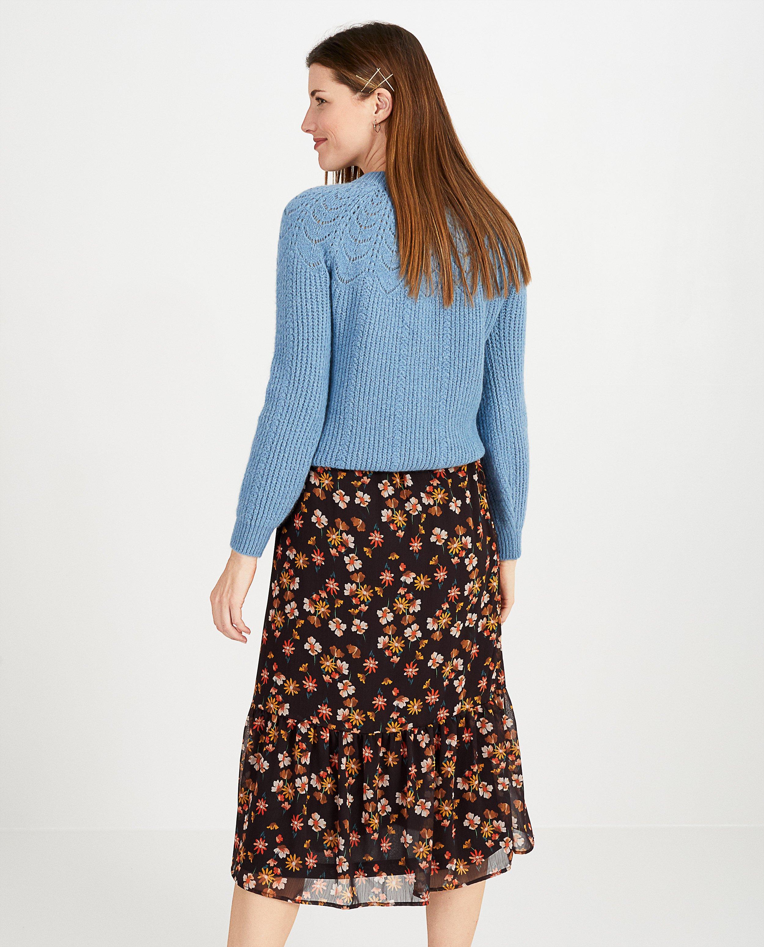 Pulls - Witte trui met ajourpatroon