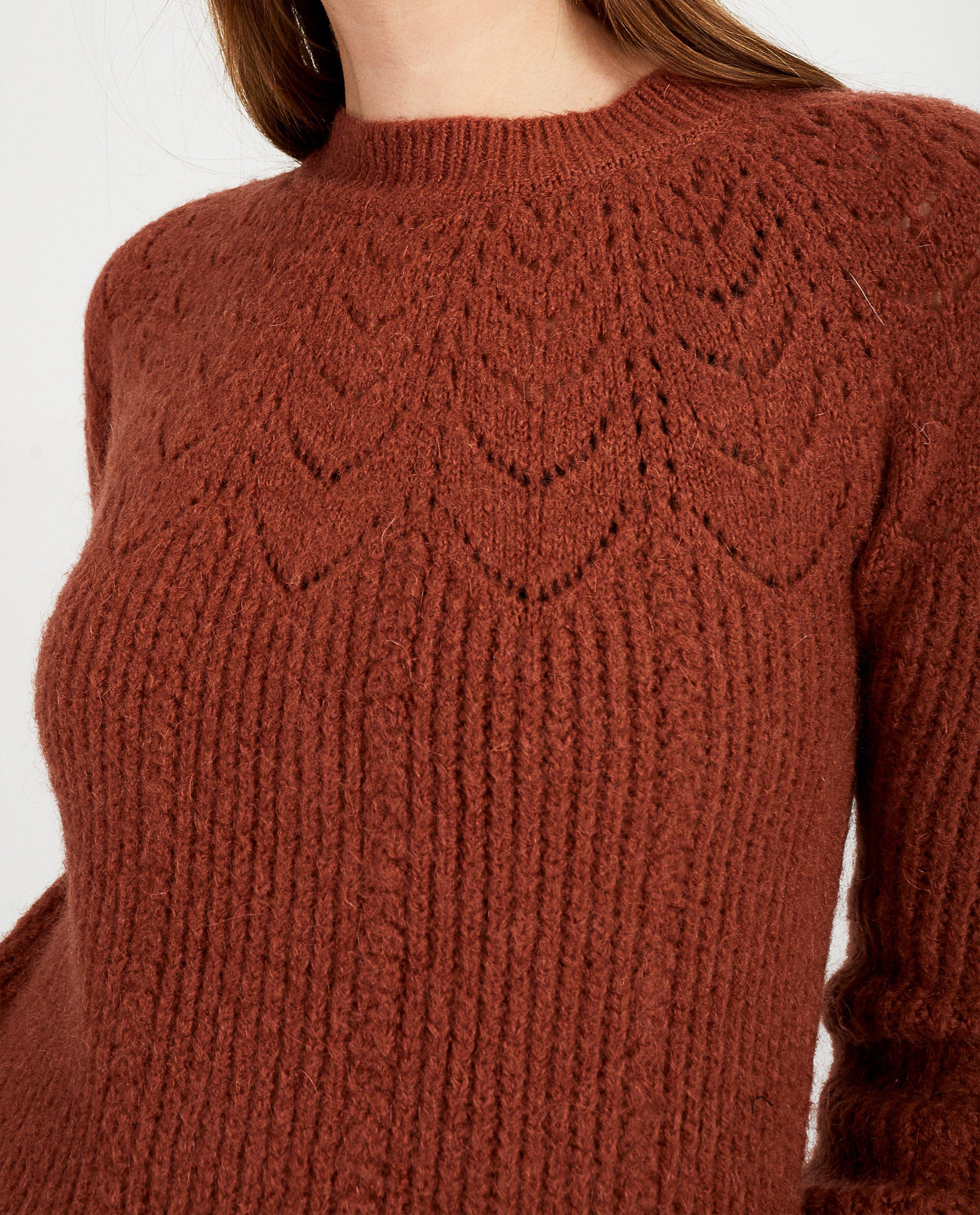Pulls - Witte trui met ajourpatroon
