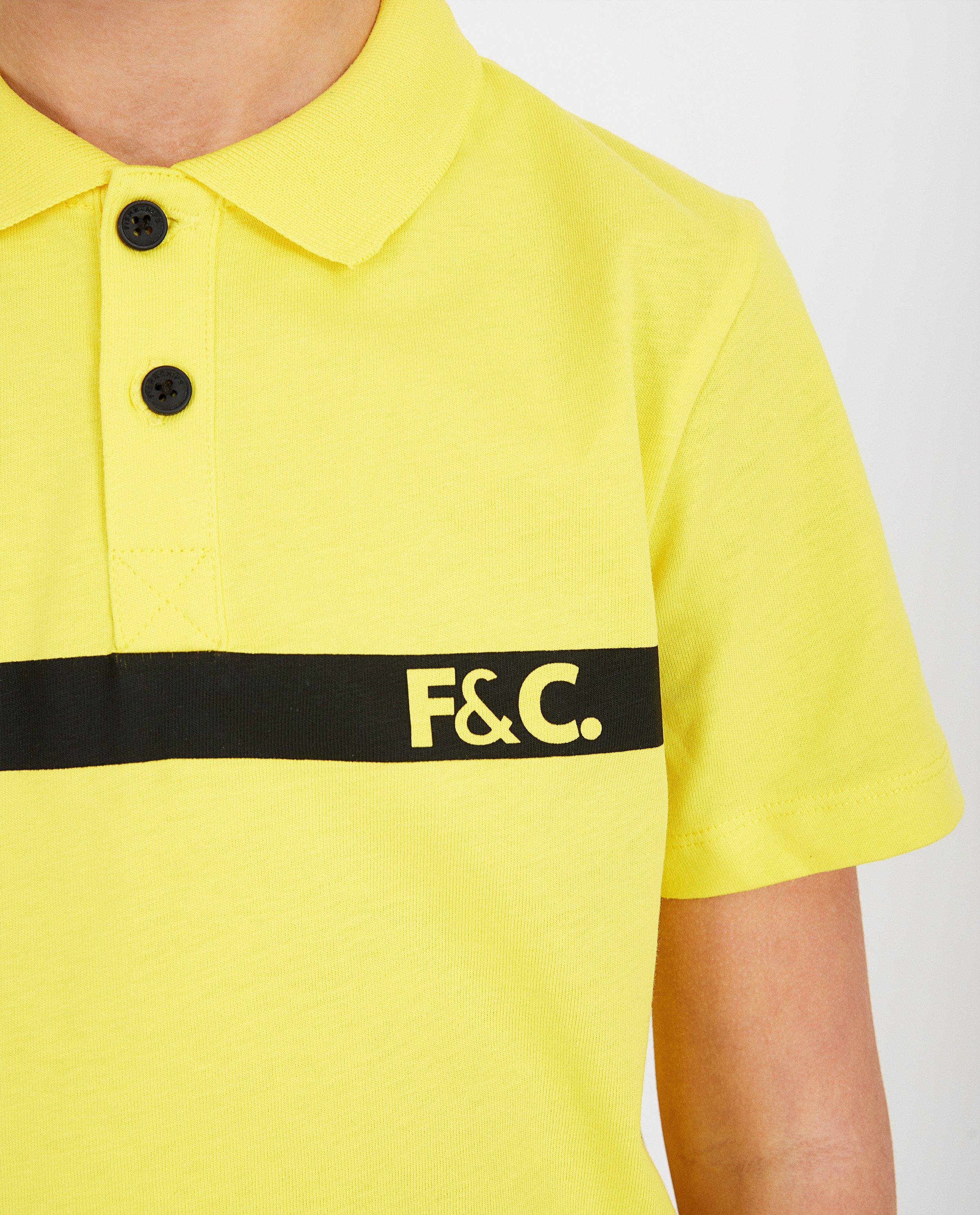 Polo's - Gele polo met opschrift