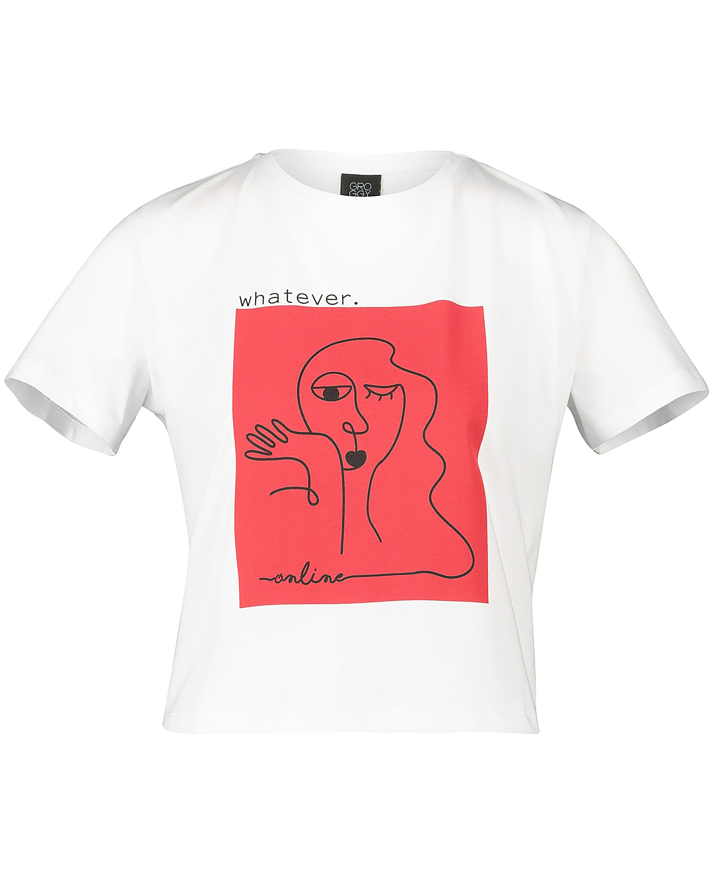 Wit T-shirt met rode print - Product Detail - wit - afbeelding nummer 5