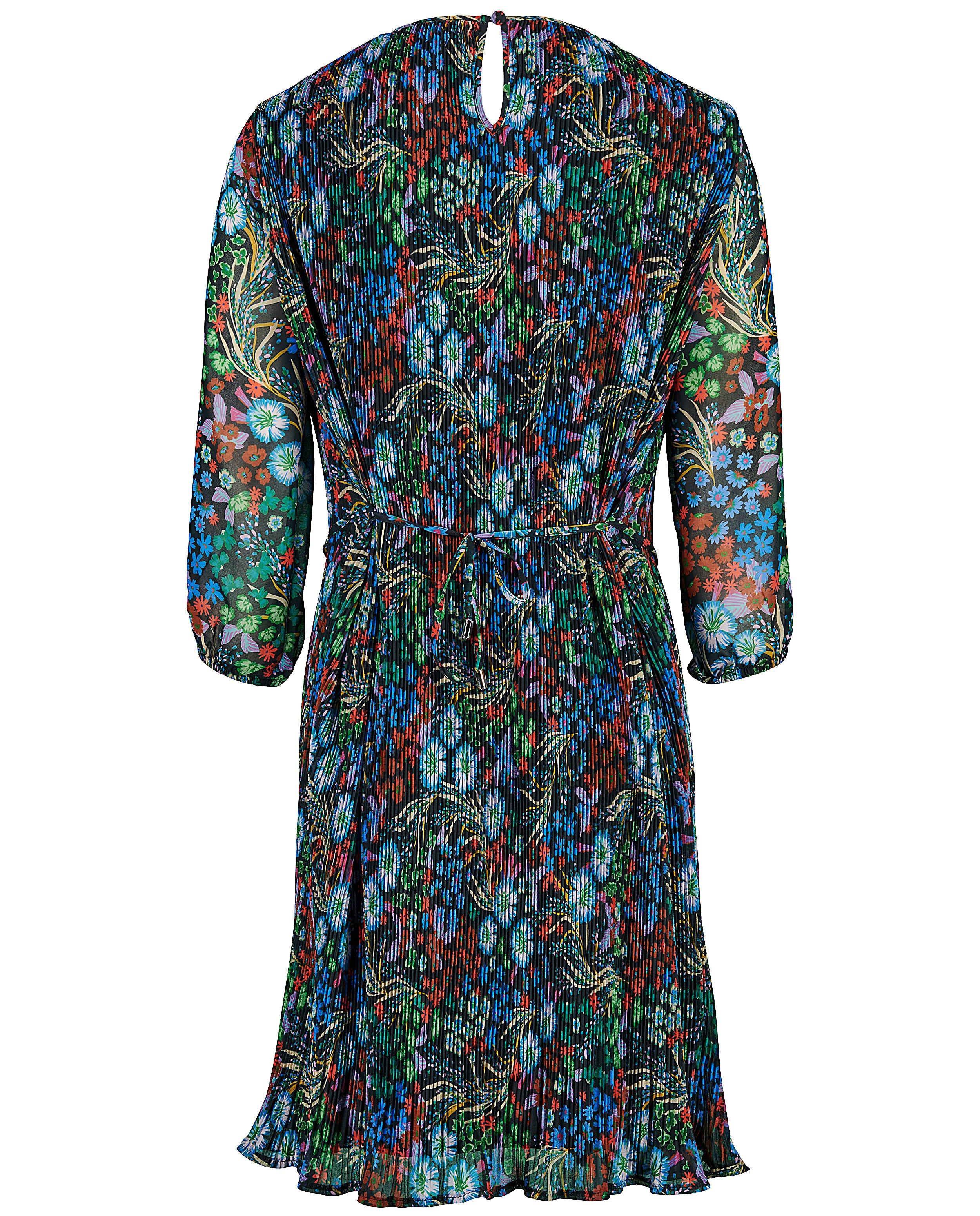 Robes - Robe noire à fleurs Marylène Madou