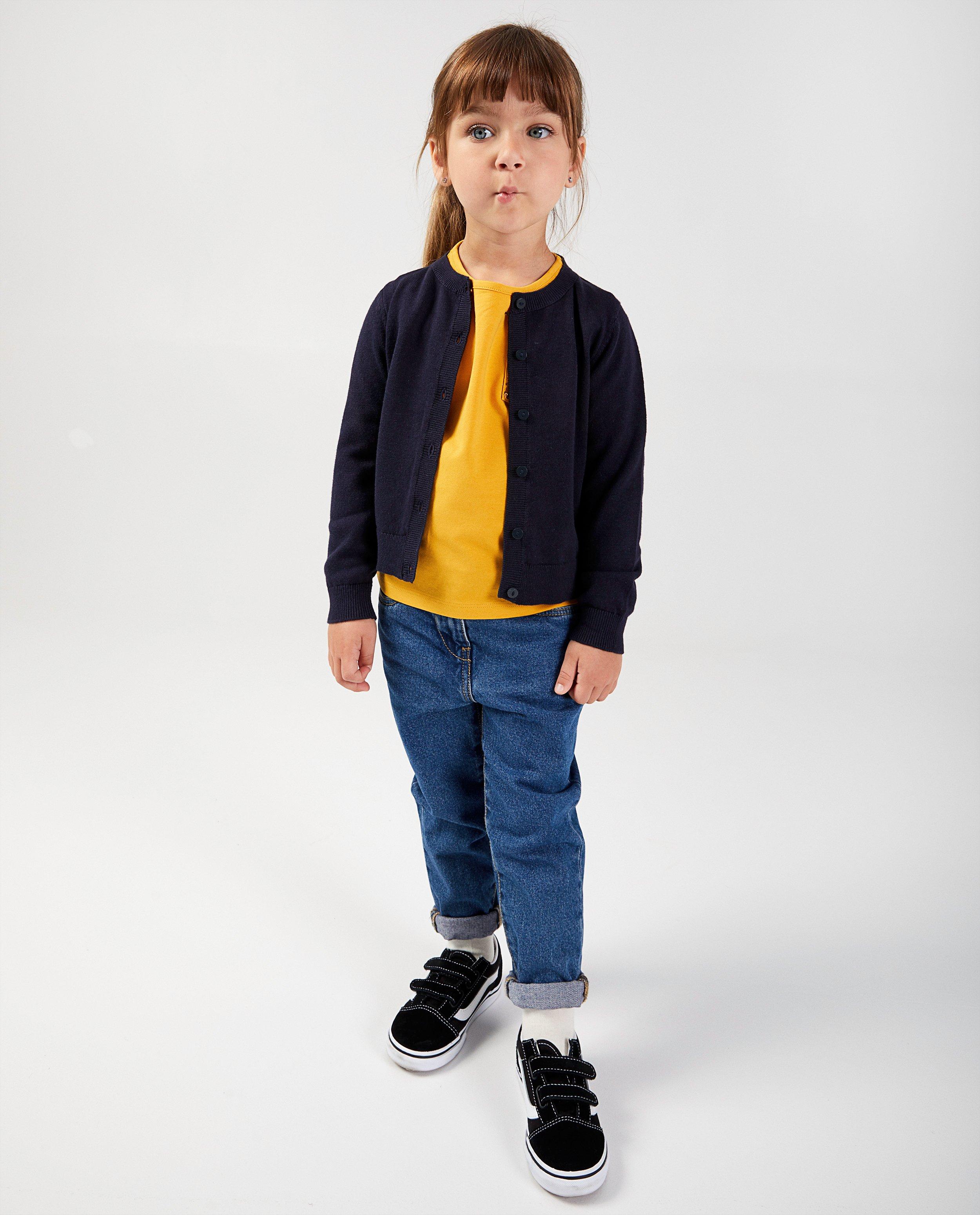 Okergele cardigan BESTies - met metaaldraad - Besties