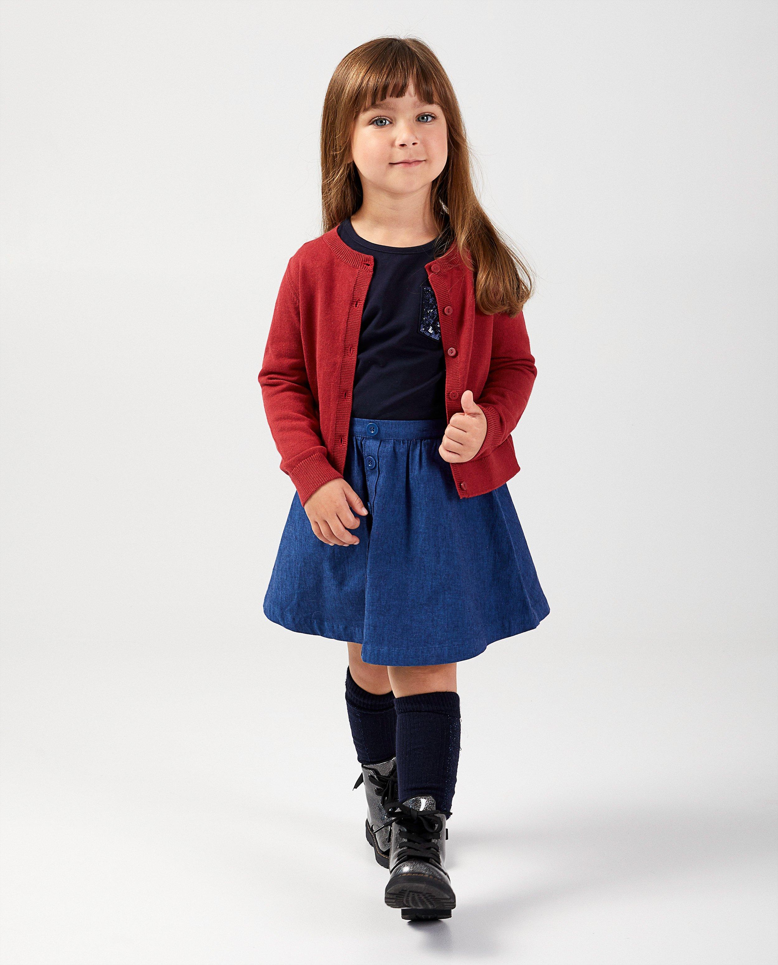 Cardigan rouge BESTies - fil métallisé - Besties