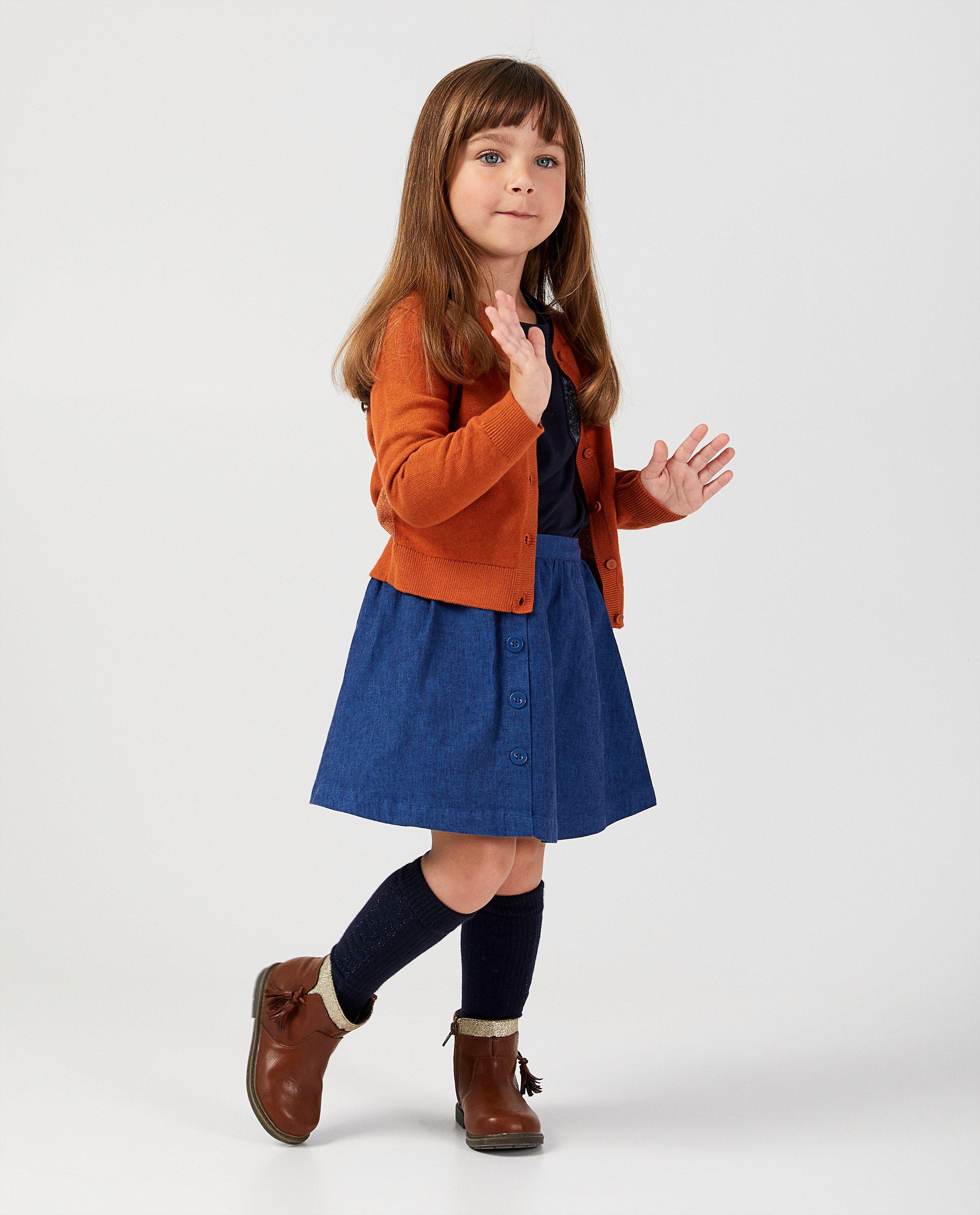 Cardigan orange BESTies - fil métallisé - Besties