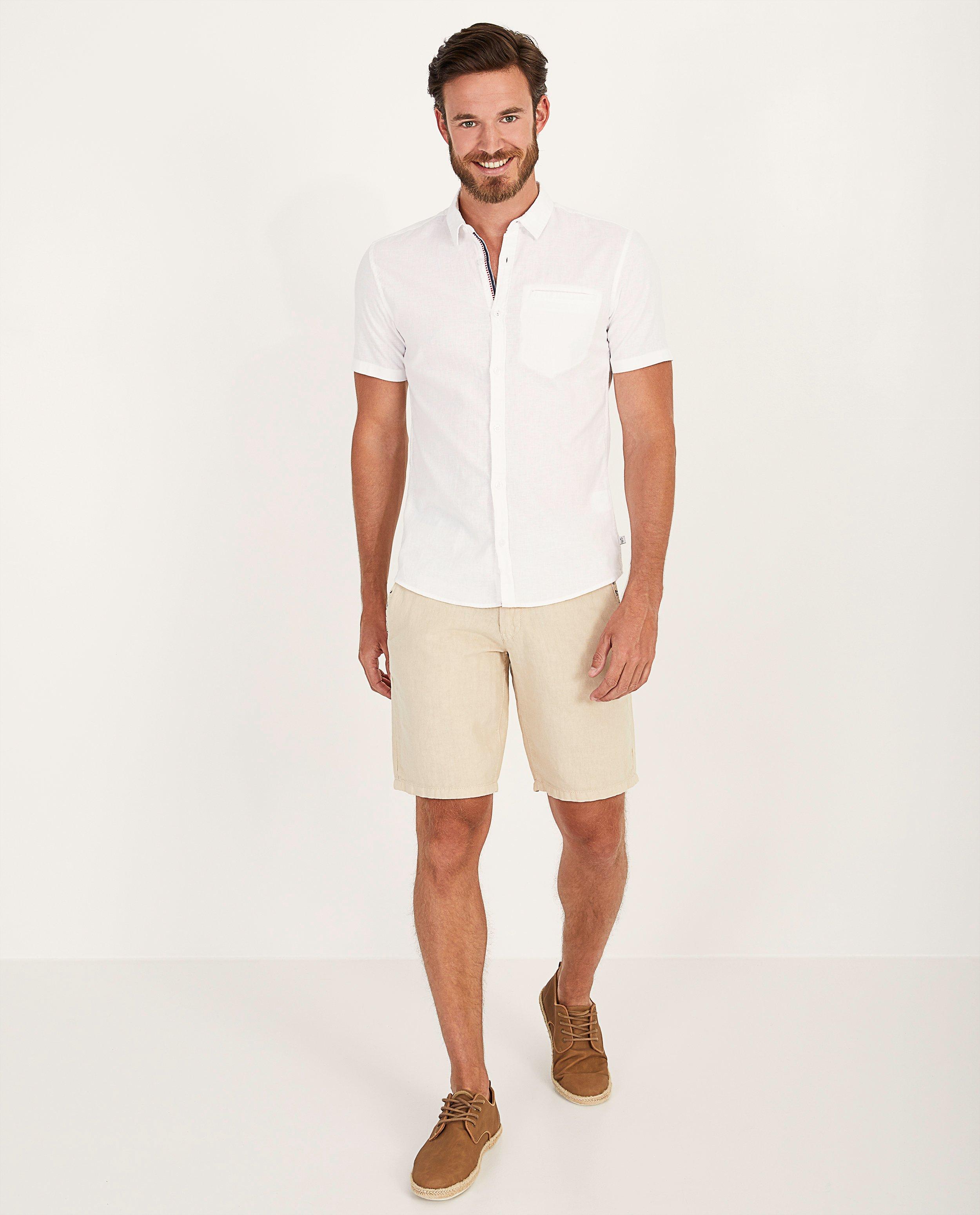 Chemise blanche à manches courtes - matière légère - S. Oliver