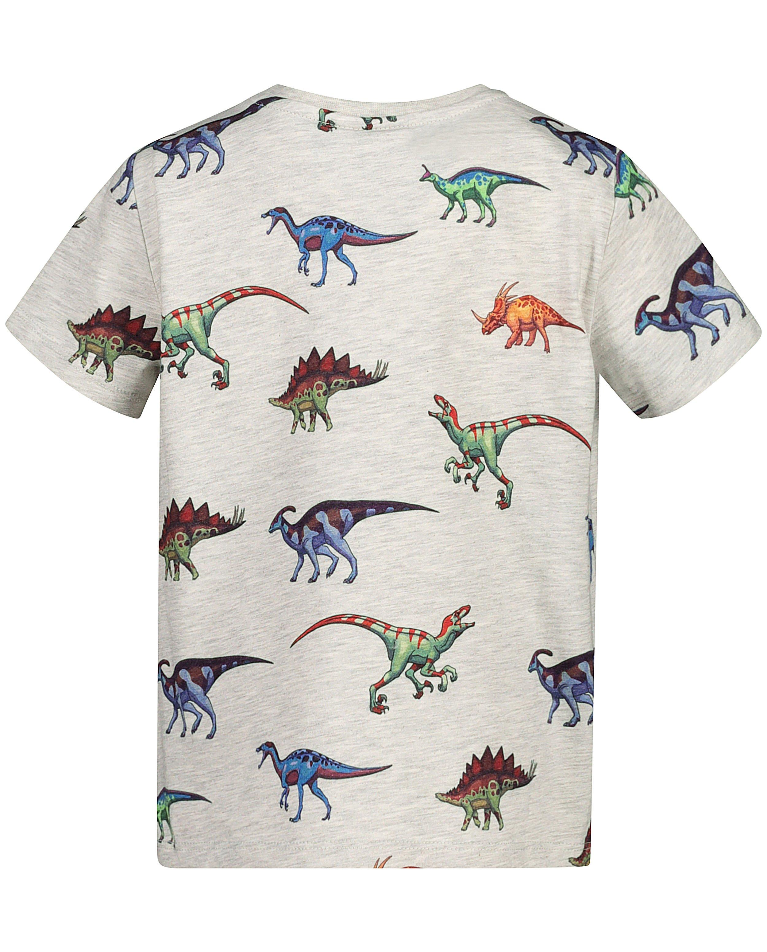 T-shirts - Grijs T-shirt met dino-print.