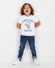 Wit T-shirt met paillettenprint - dinosaurus - JBC