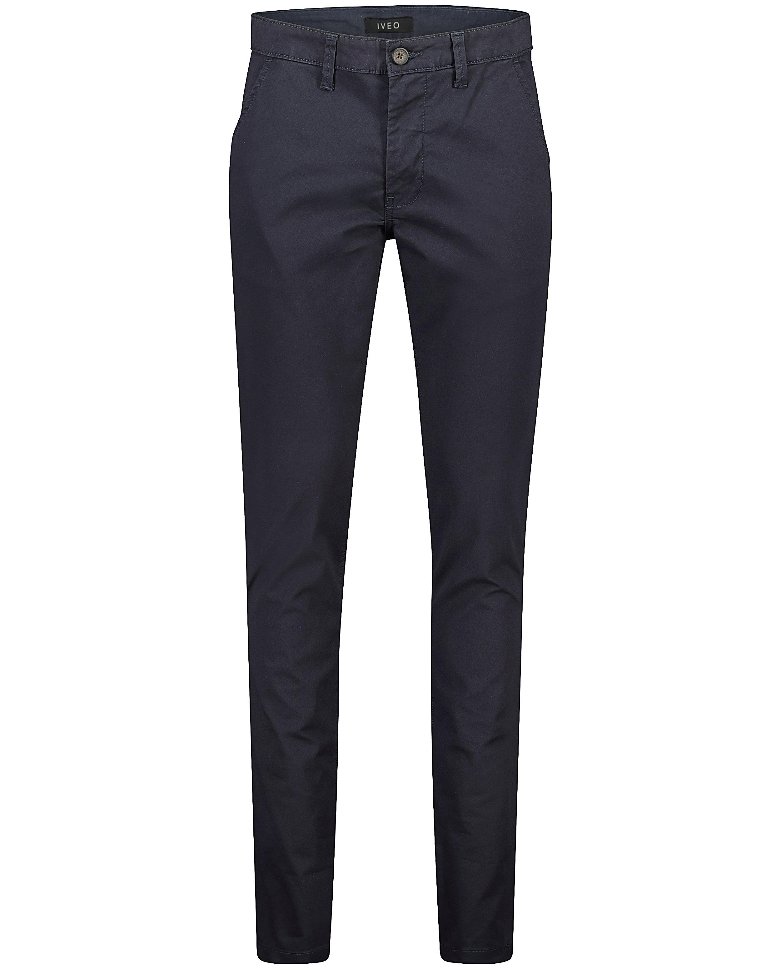 Donkergroene slim fit broek - lichte stretch - Iveo