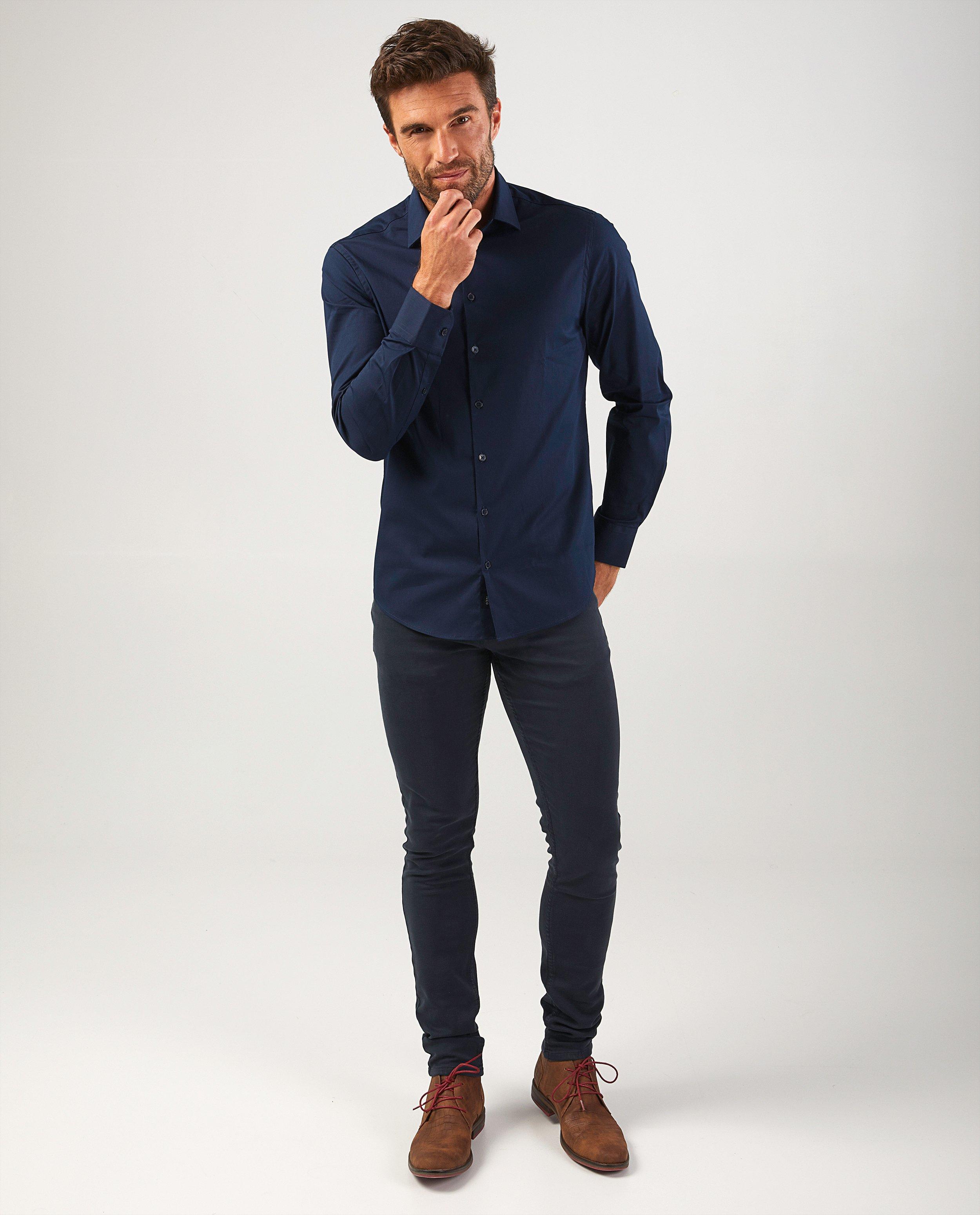 Pantalon bleu foncé Jimmy - stretch - Quarterback