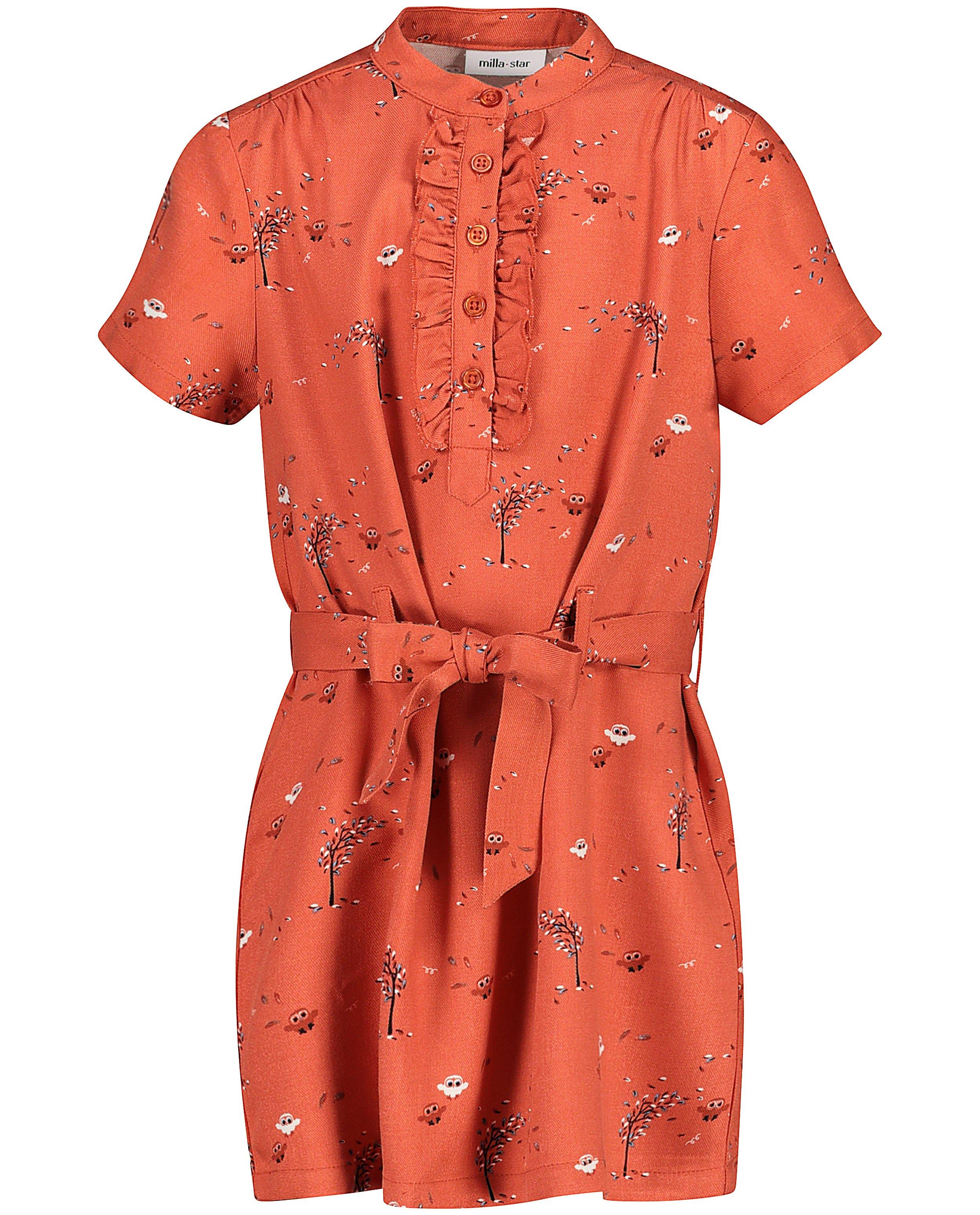 Oranje jurk met print - Product Detail - bruin - afbeelding nummer 3