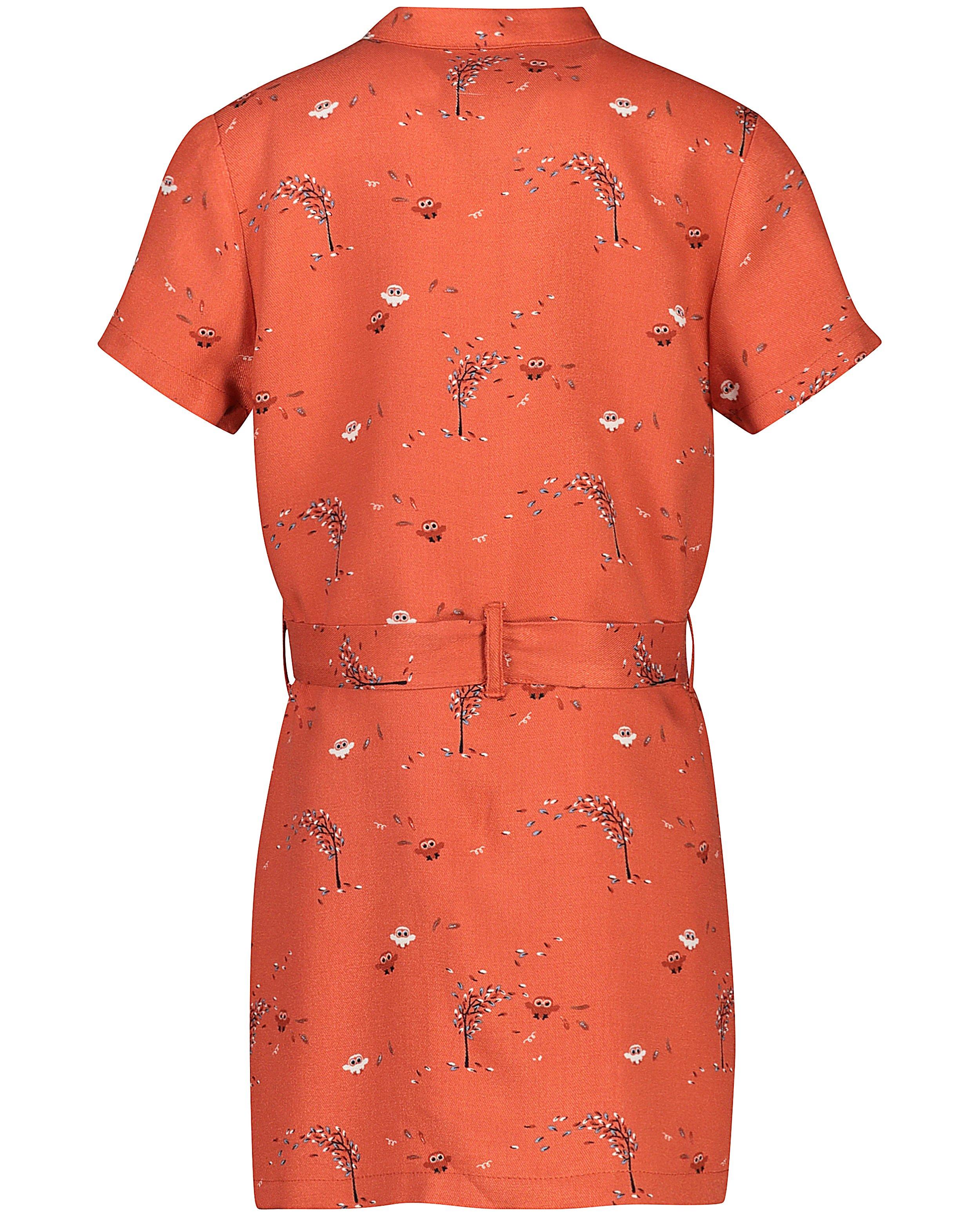 Oranje jurk met print - Product Detail - bruin - afbeelding nummer 4
