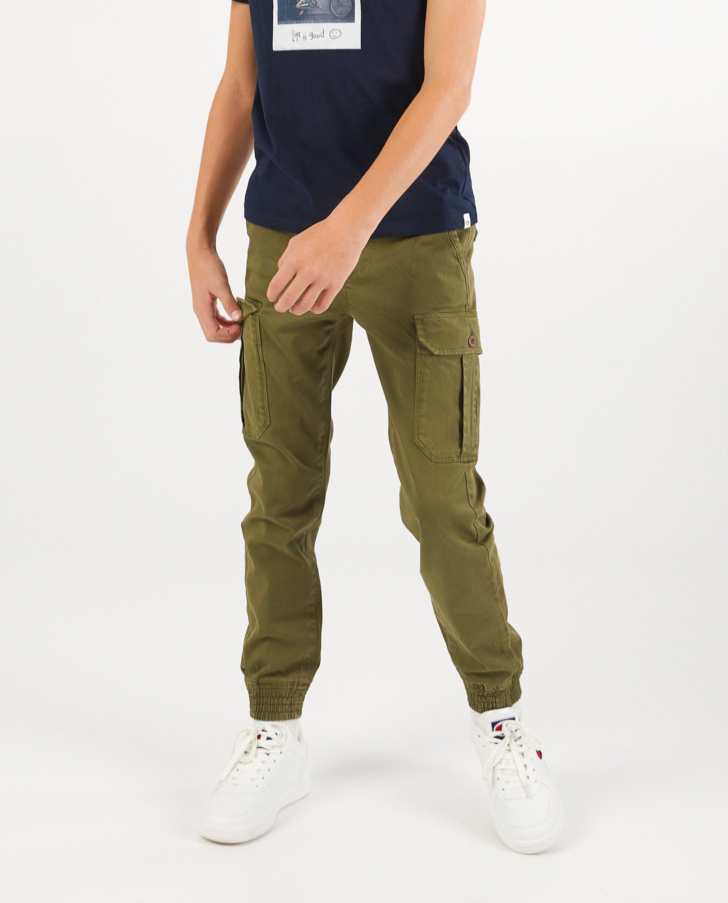 Groene cargo-broek, 7-14 jaar - Product Detail - khaki - afbeelding nummer 2