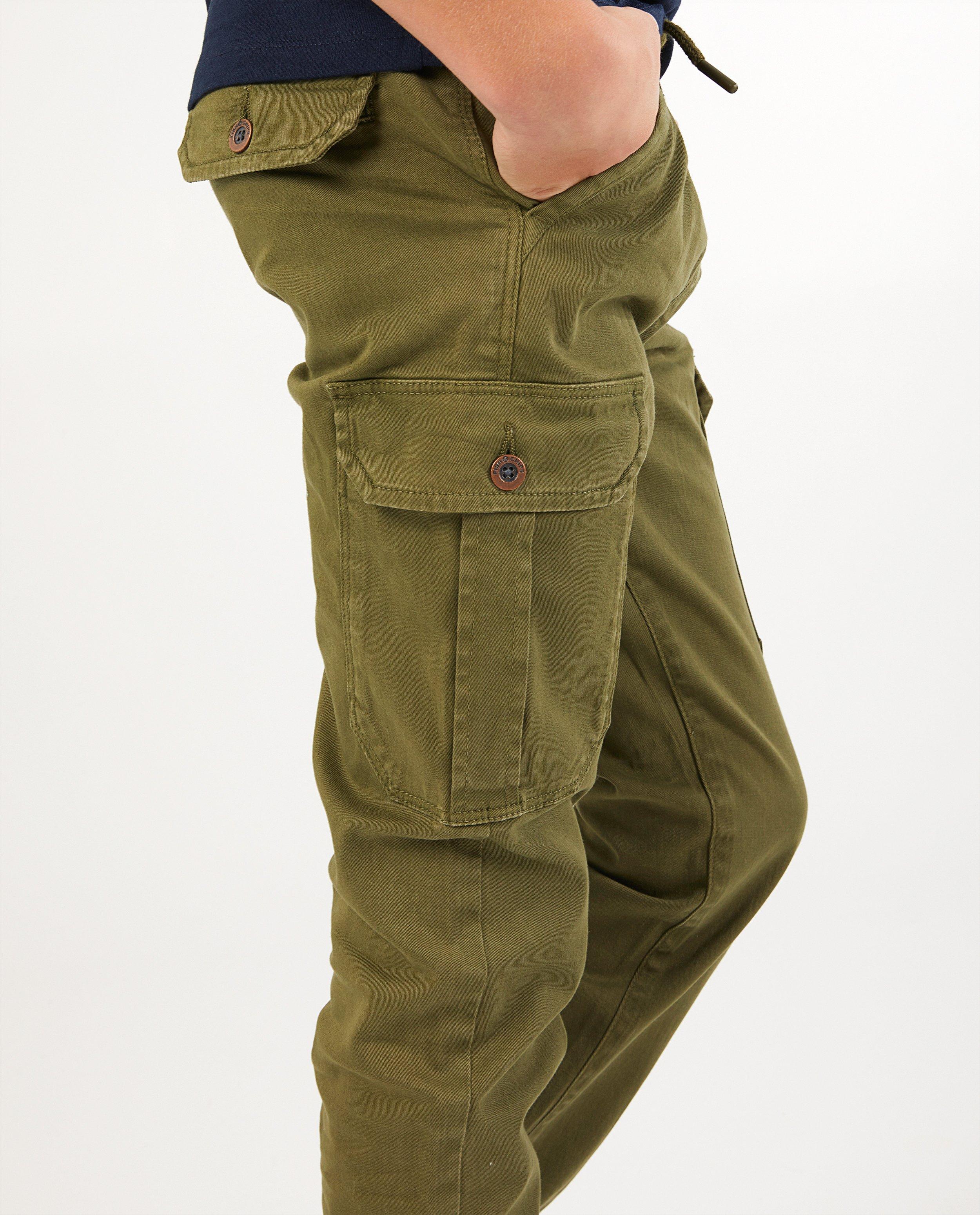 Groene cargo-broek, 7-14 jaar - Product Detail - khaki - afbeelding nummer 4