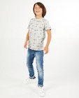 Grijs T-shirt met print BESTies - stretch - Besties