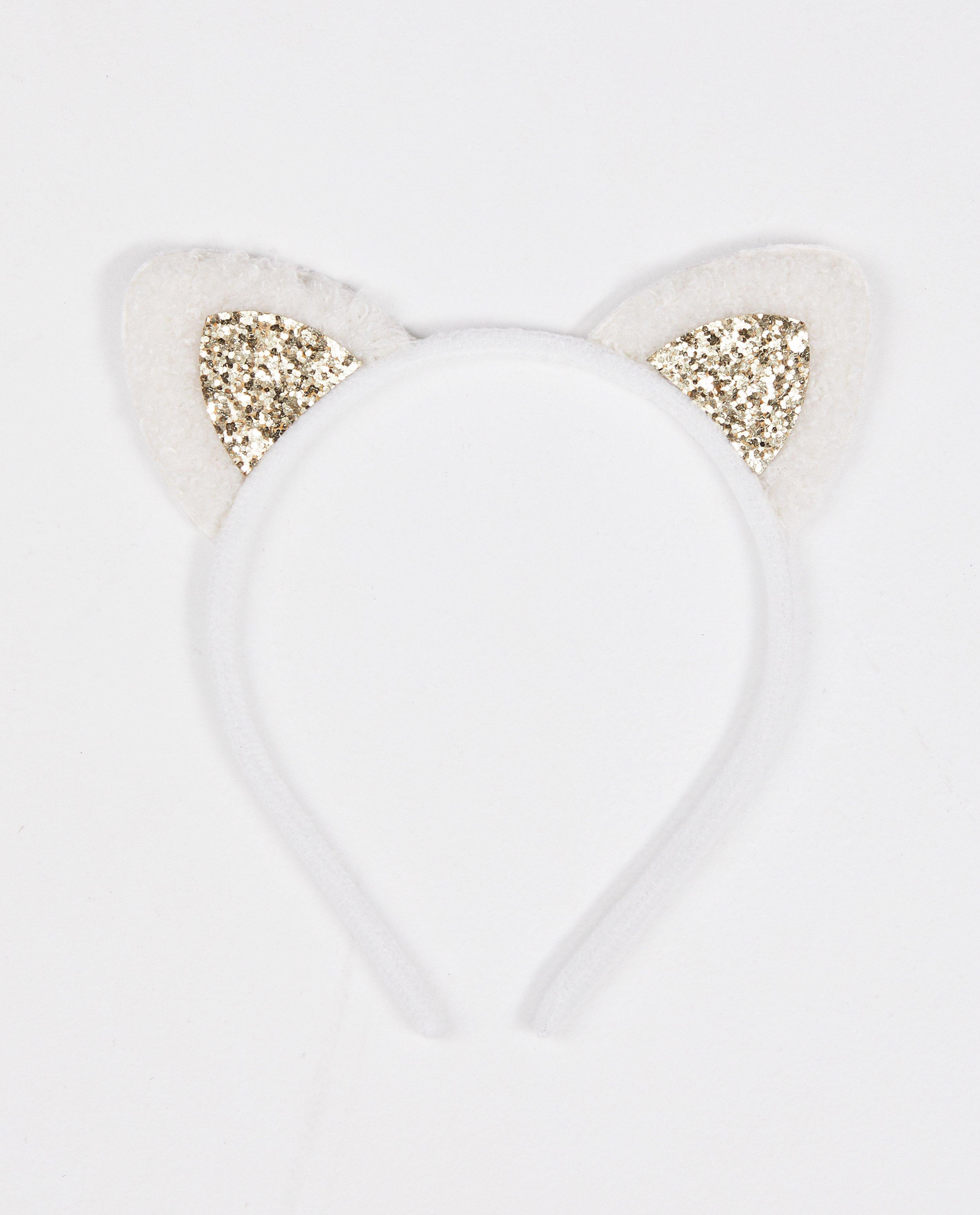 Witte diadeem met oortjes BESTies - met glitter - JBC