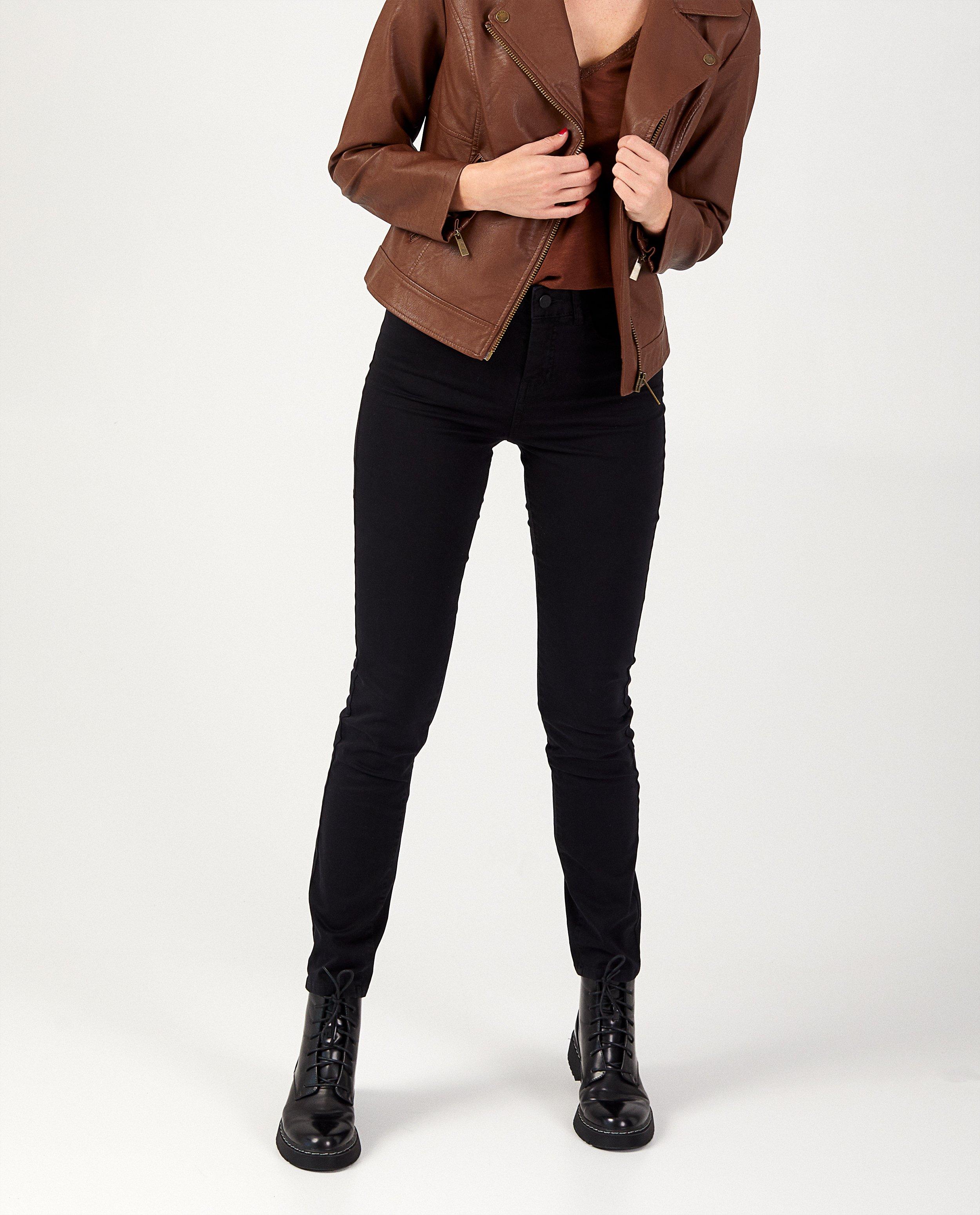 Broeken - Zwarte broek Sora - slim fit
