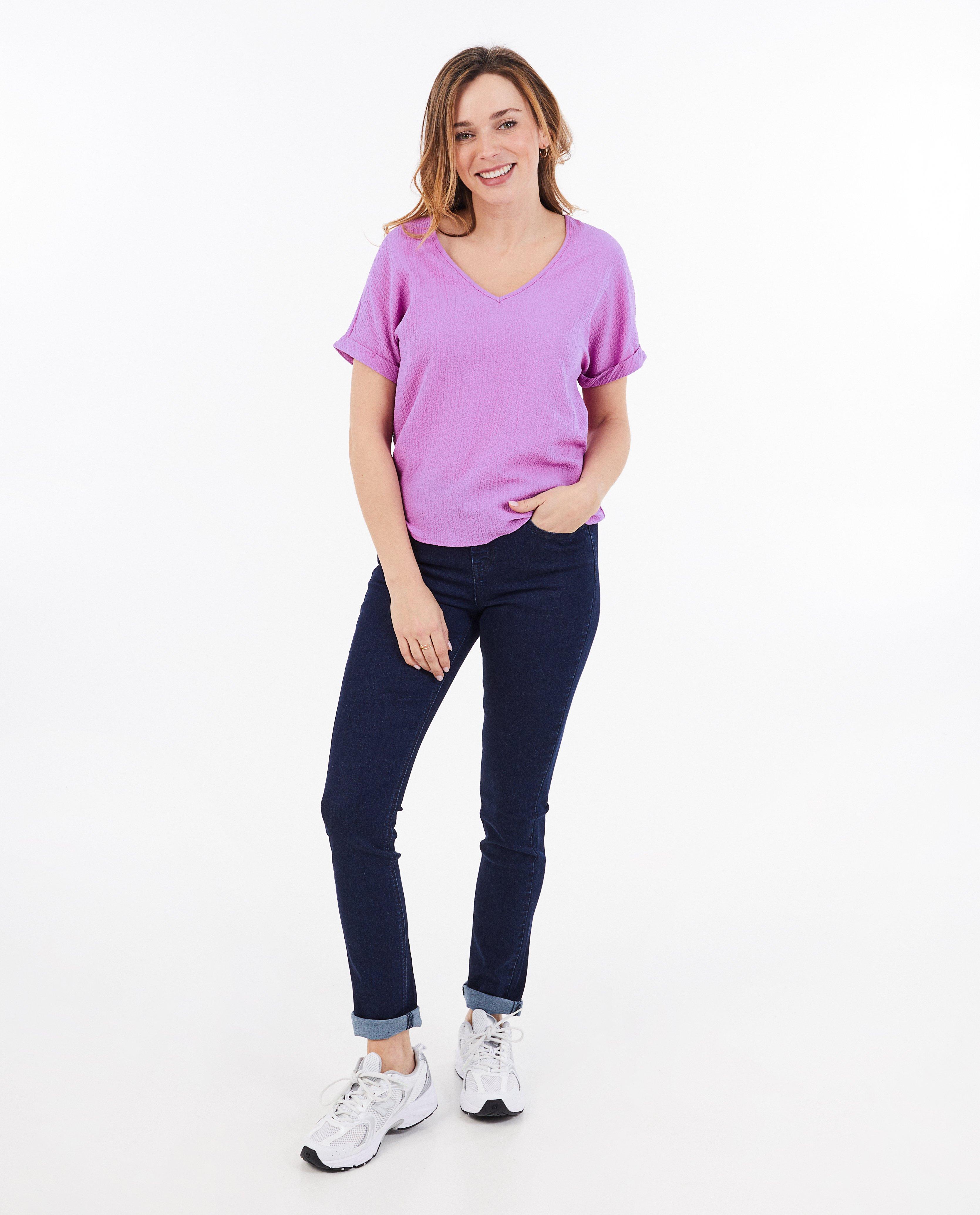 Donkerblauwe slim jeans Sora